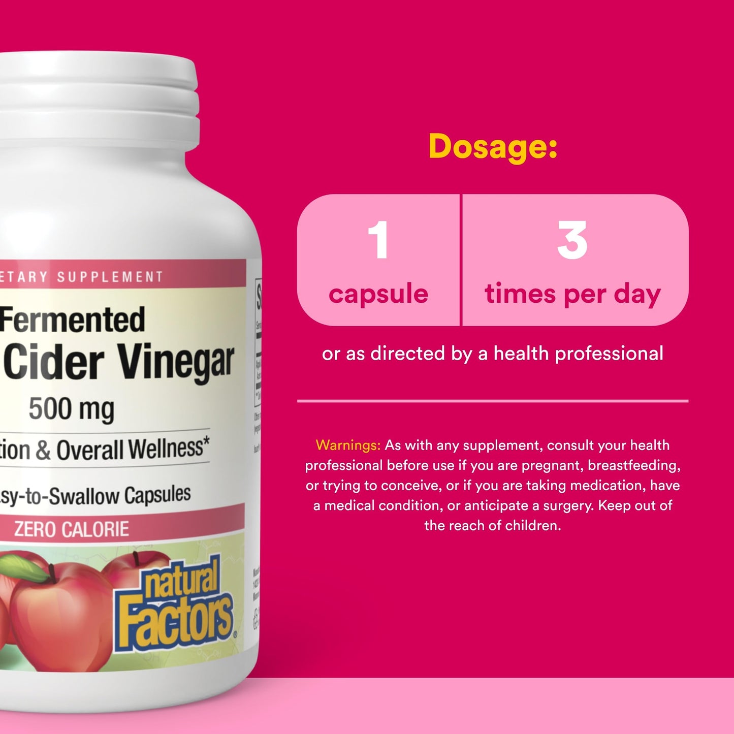 Natural Factors Apple Cider Vinegar Capsule 180