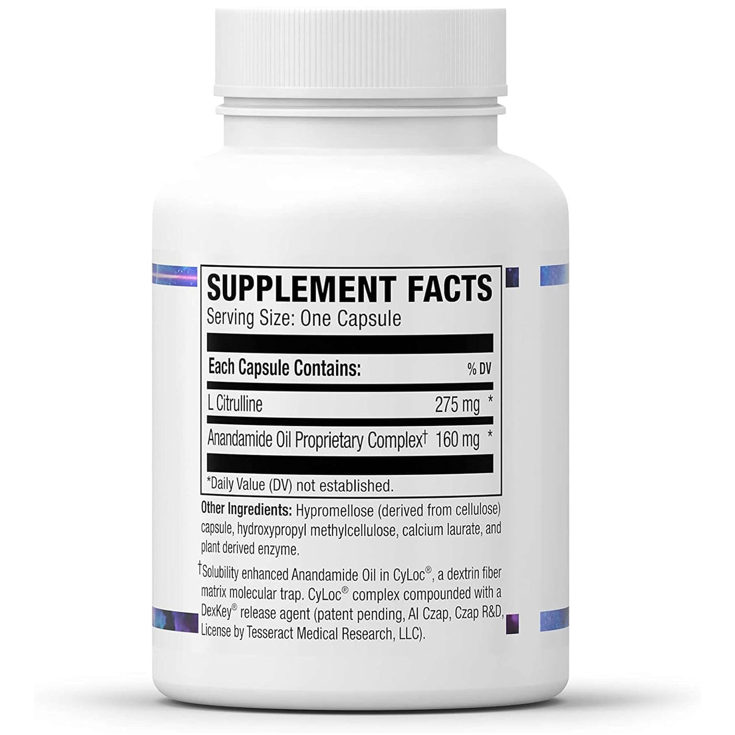 Tesseract Medical Research AnaQuell QR Stress Relief & Mood Support Quick Release L Citrulline & Anandamide Capsule, 45 V-Caps