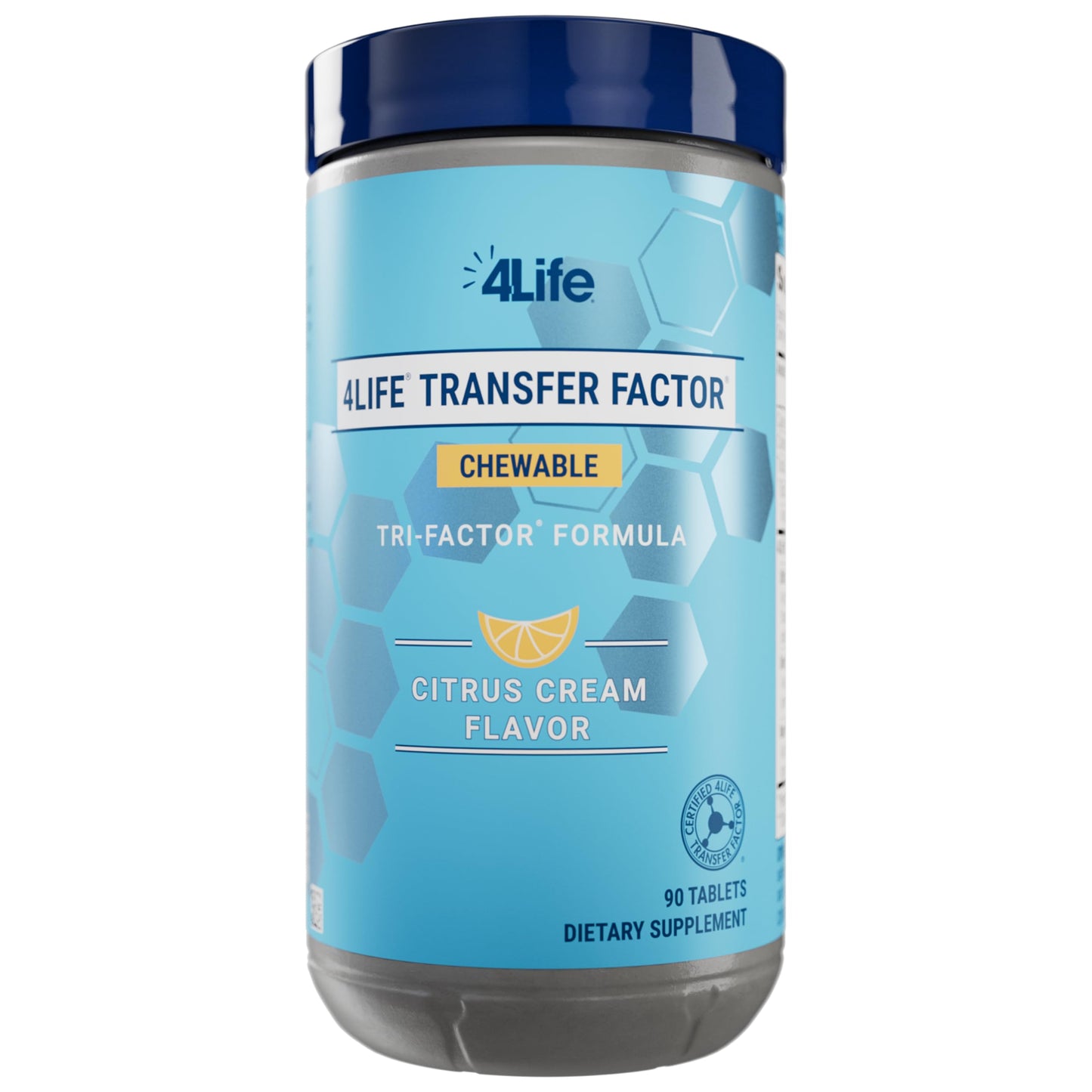 4Life Transfer Factor Chewable Tri-Factor Formula with Cow Colostrum and Chicken Egg Yolk Extracts, 90 Tablets