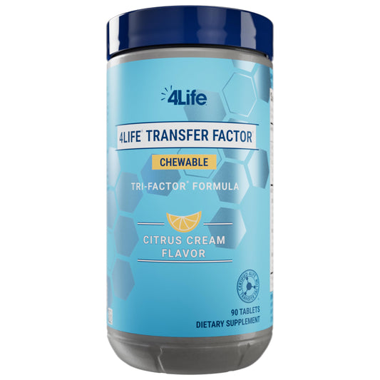 4Life Transfer Factor Chewable Tri-Factor Formula with Cow Colostrum and Chicken Egg Yolk Extracts, 90 Tablets