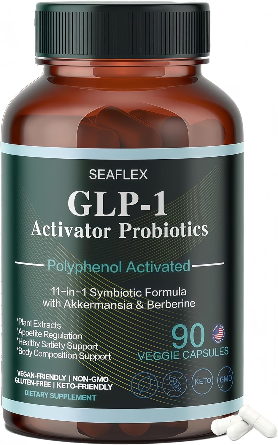 SEAFLEX GLP-1 Multi-Strain Probiotic Capsule, 90 Count