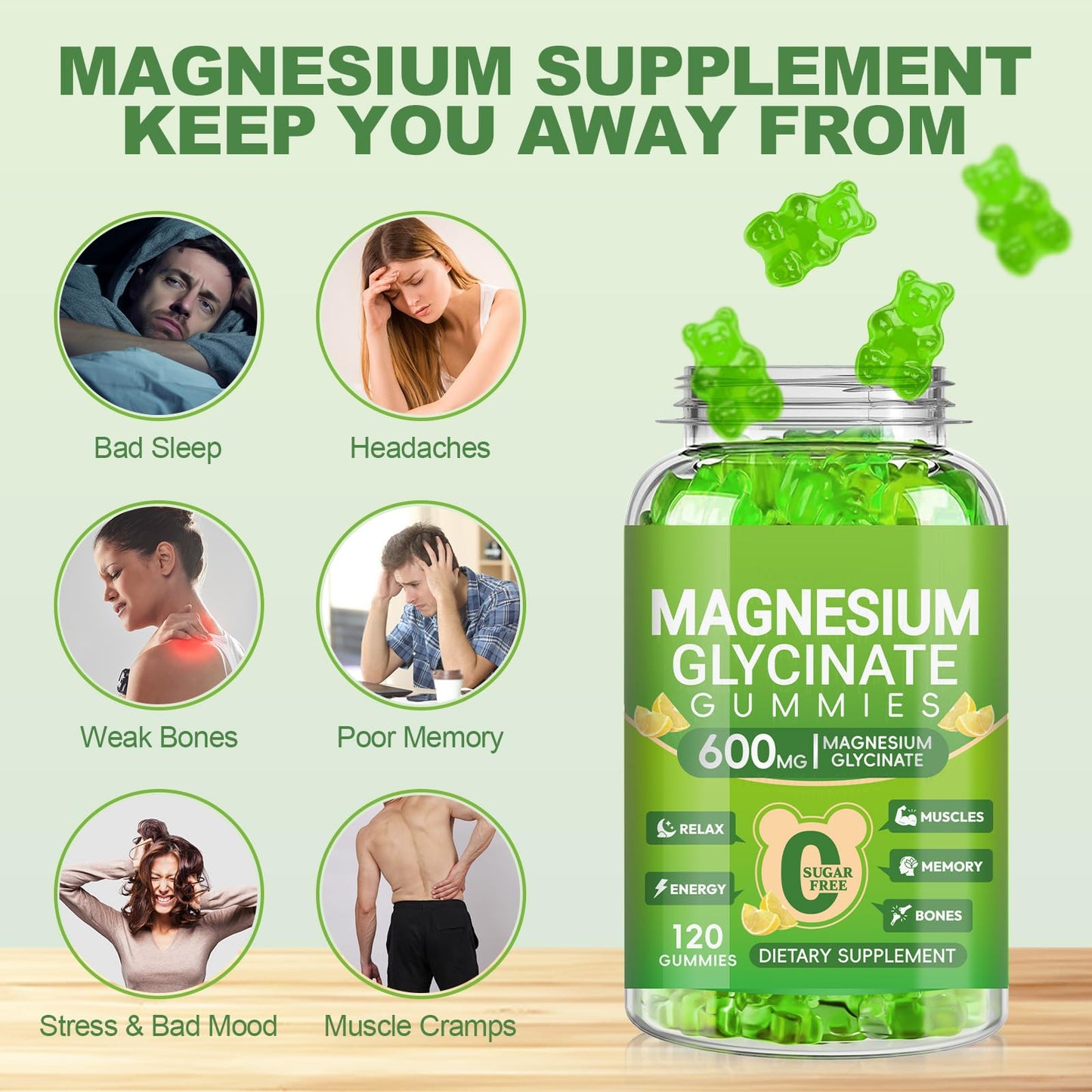 Cytona Magnesium Glycinate 600mg Gummies 240 Count