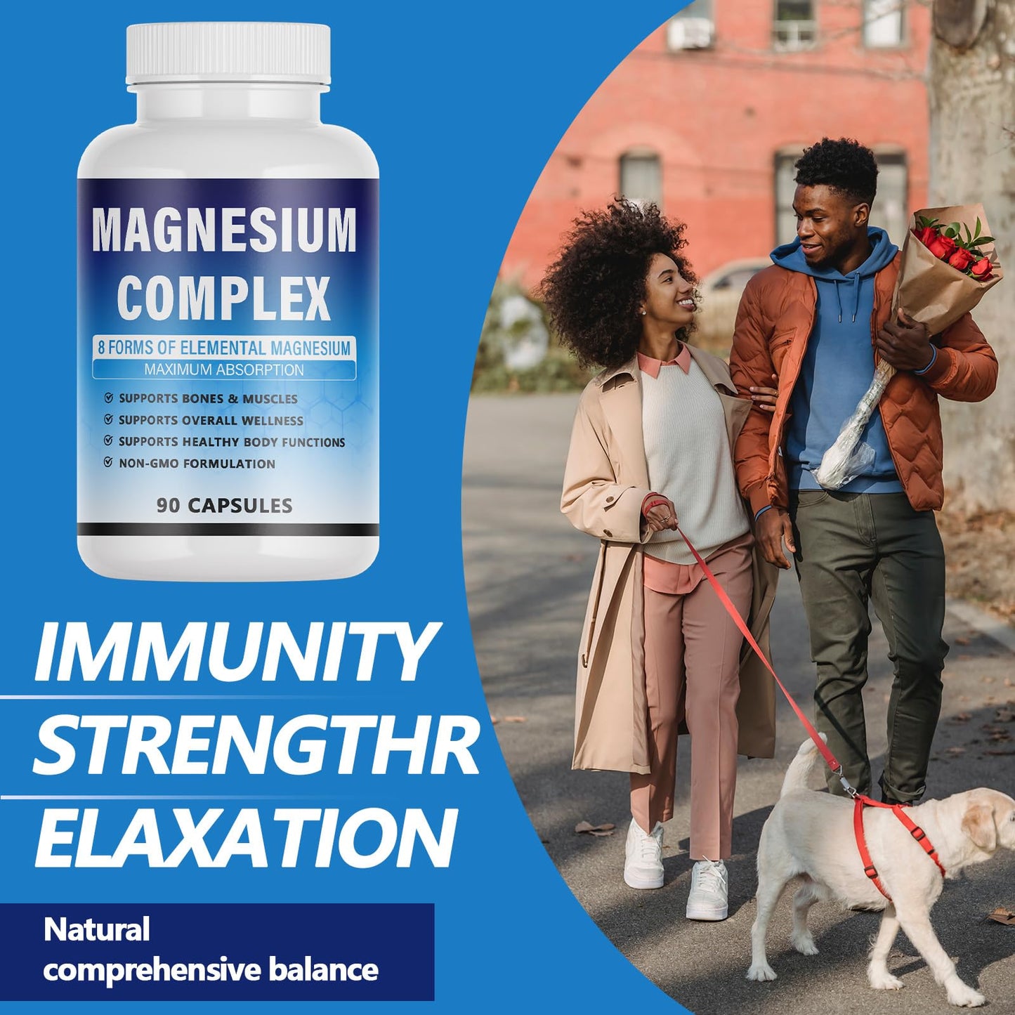 KFUKFU Magnesium Complex Supplement Capsule, 90 Capsules