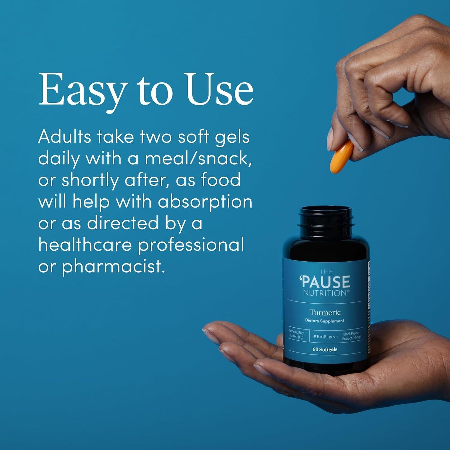The 'Pause Life Turmeric Softgels 60 Count