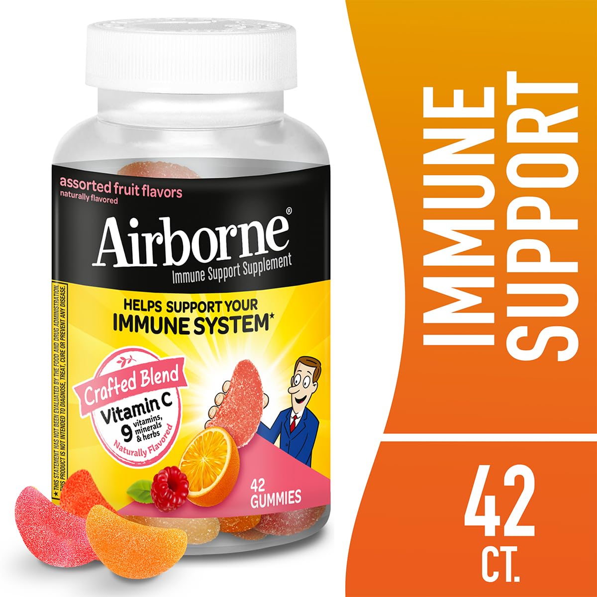 Airborne Vitamin C 750mg Immune Support Gummies, 168 Count