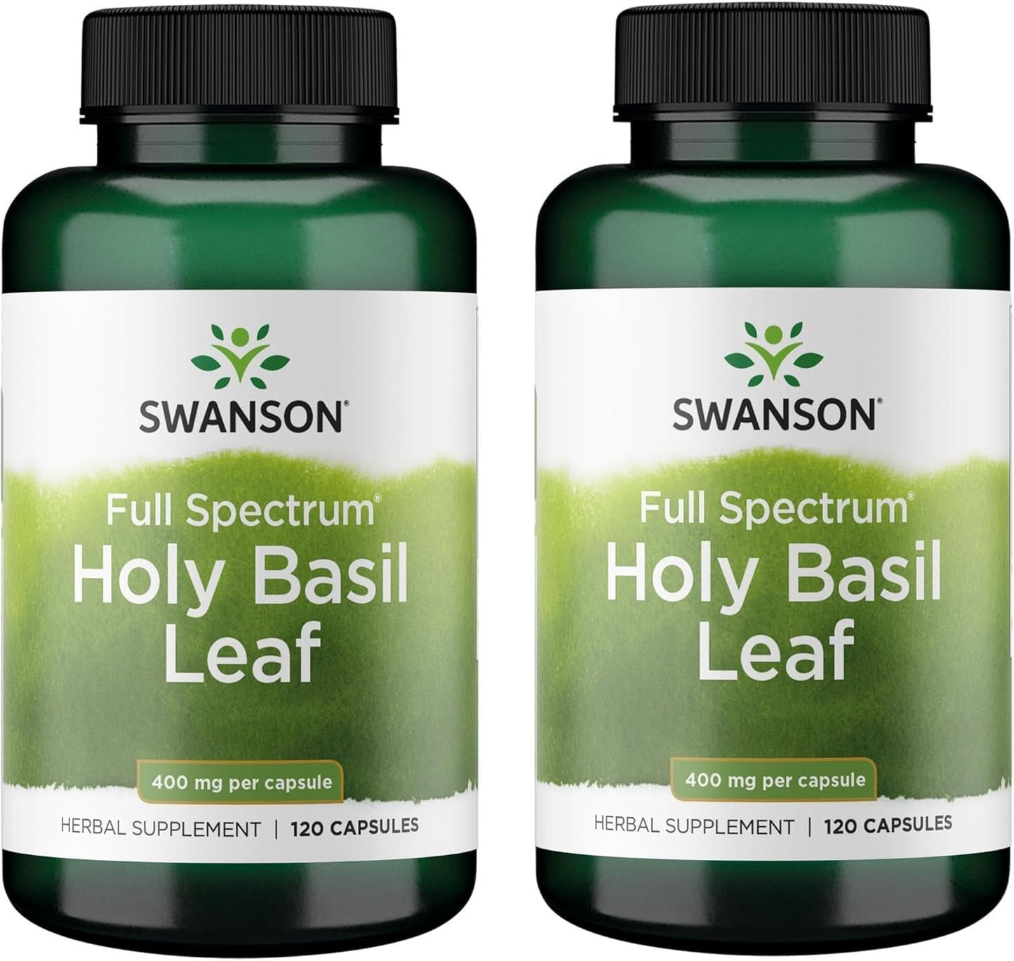 Swanson Holy Basil Leaf (Tulsi) 800 mg VEGAN CAPSULES, 120 Capsules