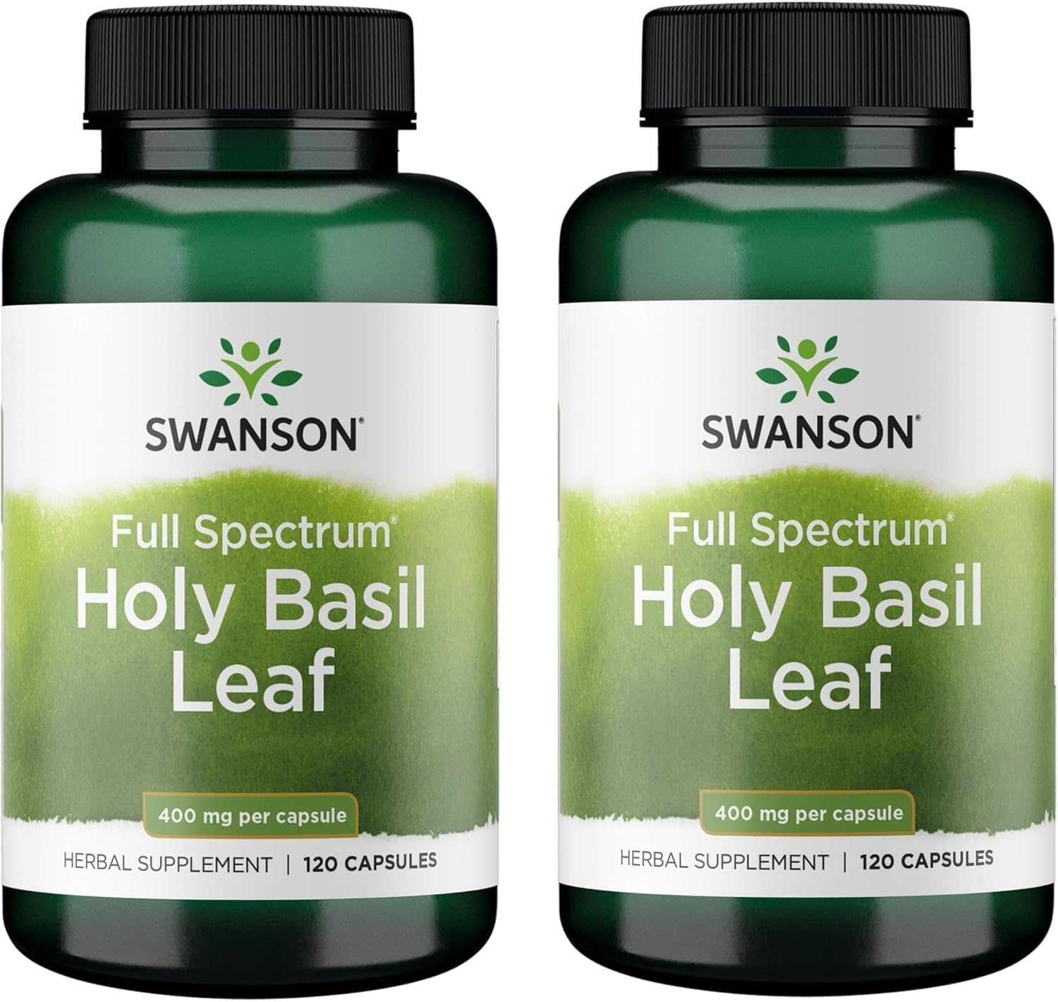 Swanson Holy Basil Leaf (Tulsi) 800 mg VEGAN CAPSULES, 120 Capsules