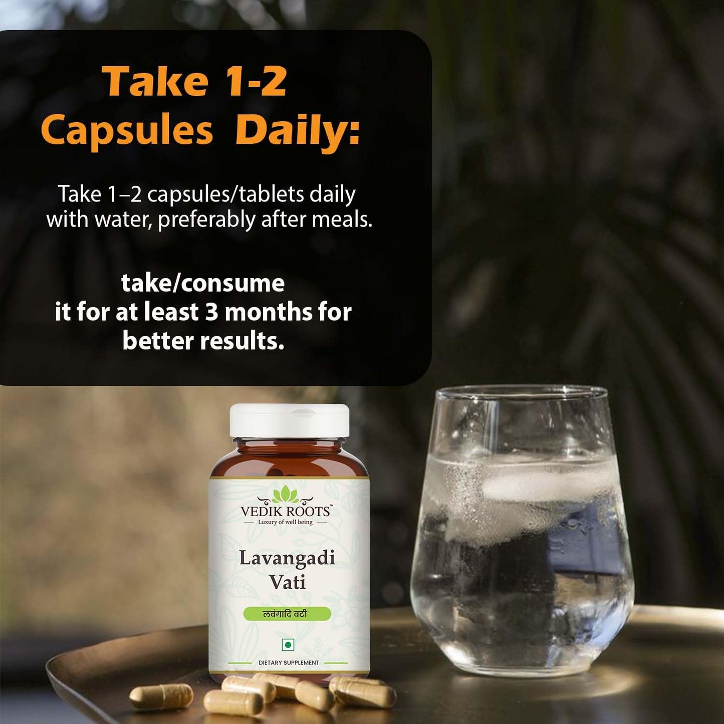 VEDIKROOTS Lavangadi Vati Capsules, 1 Pack
