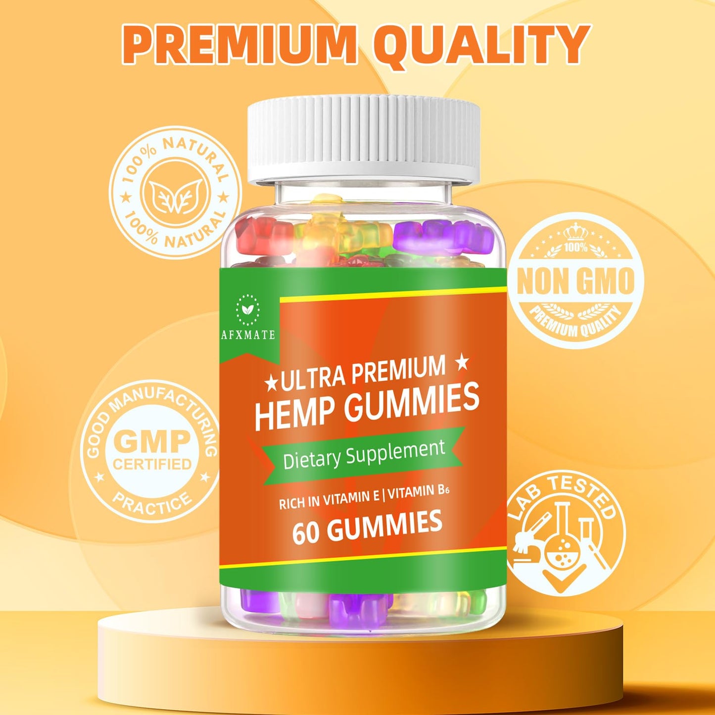 AFXMATE Hemp Seed Extract Gummies Gummy 120 Gummies