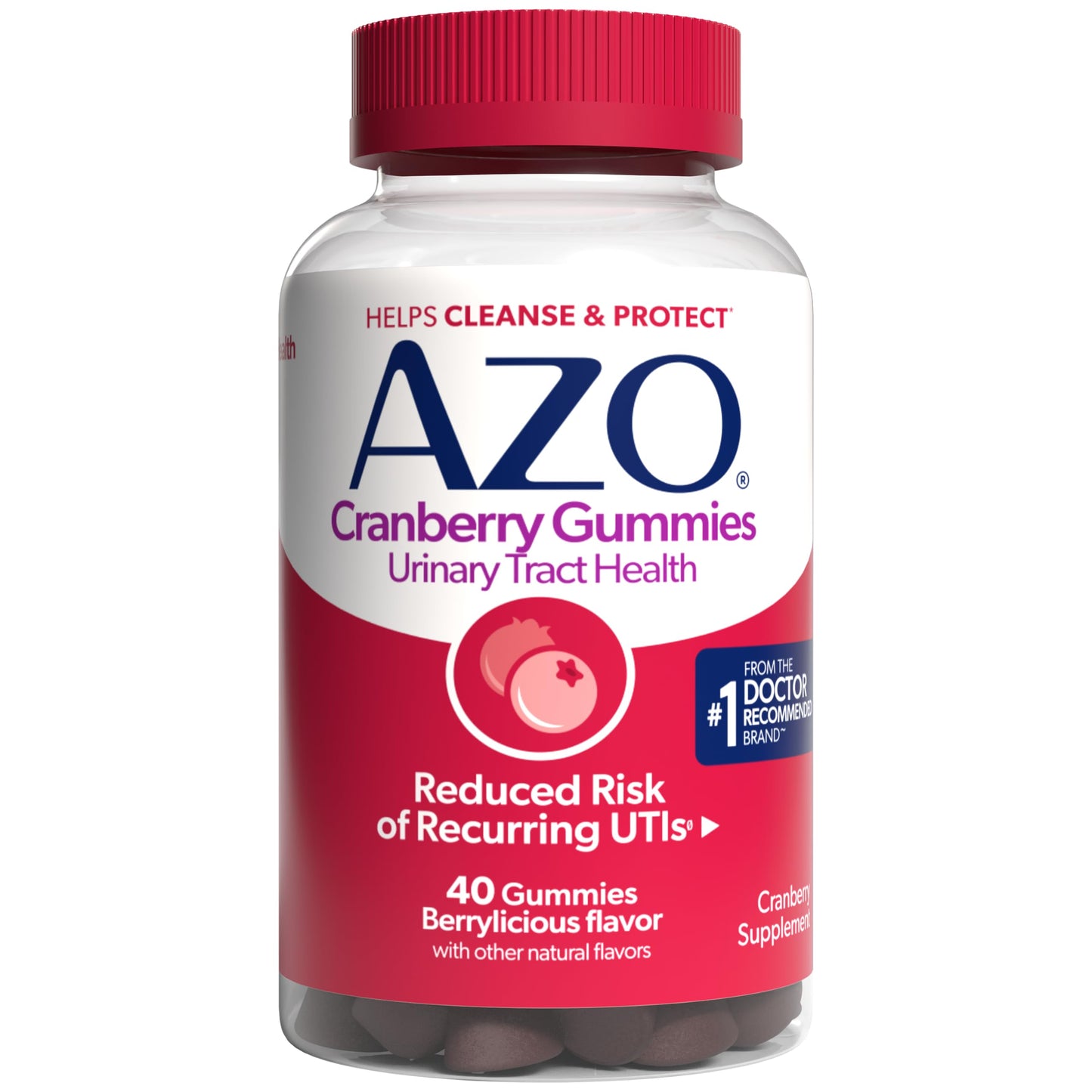 AZO Cranberry Urinary Tract Health Gummy 40 Count