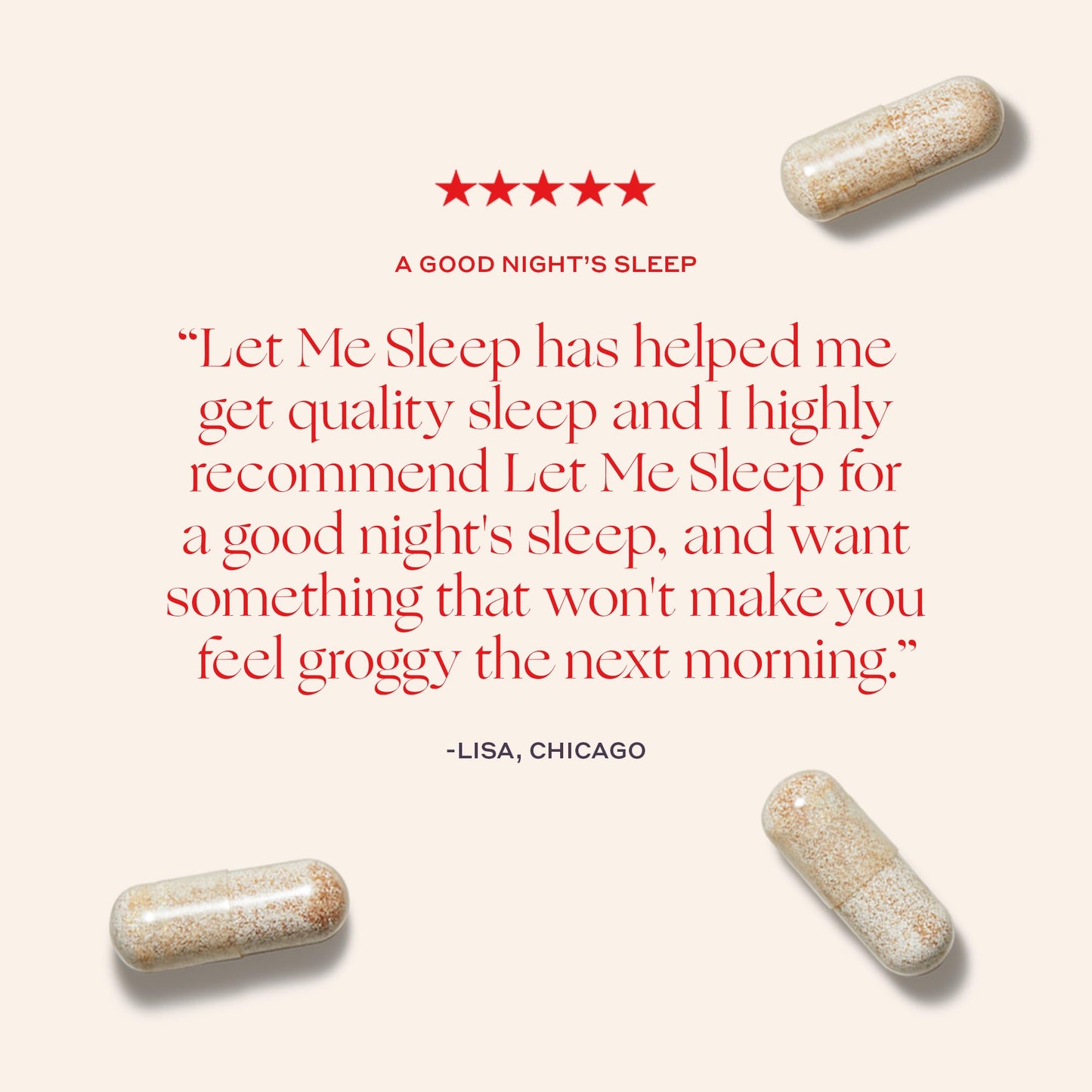 Womaness Let Me Sleep Sleep Aid for Adults 30 Capsules