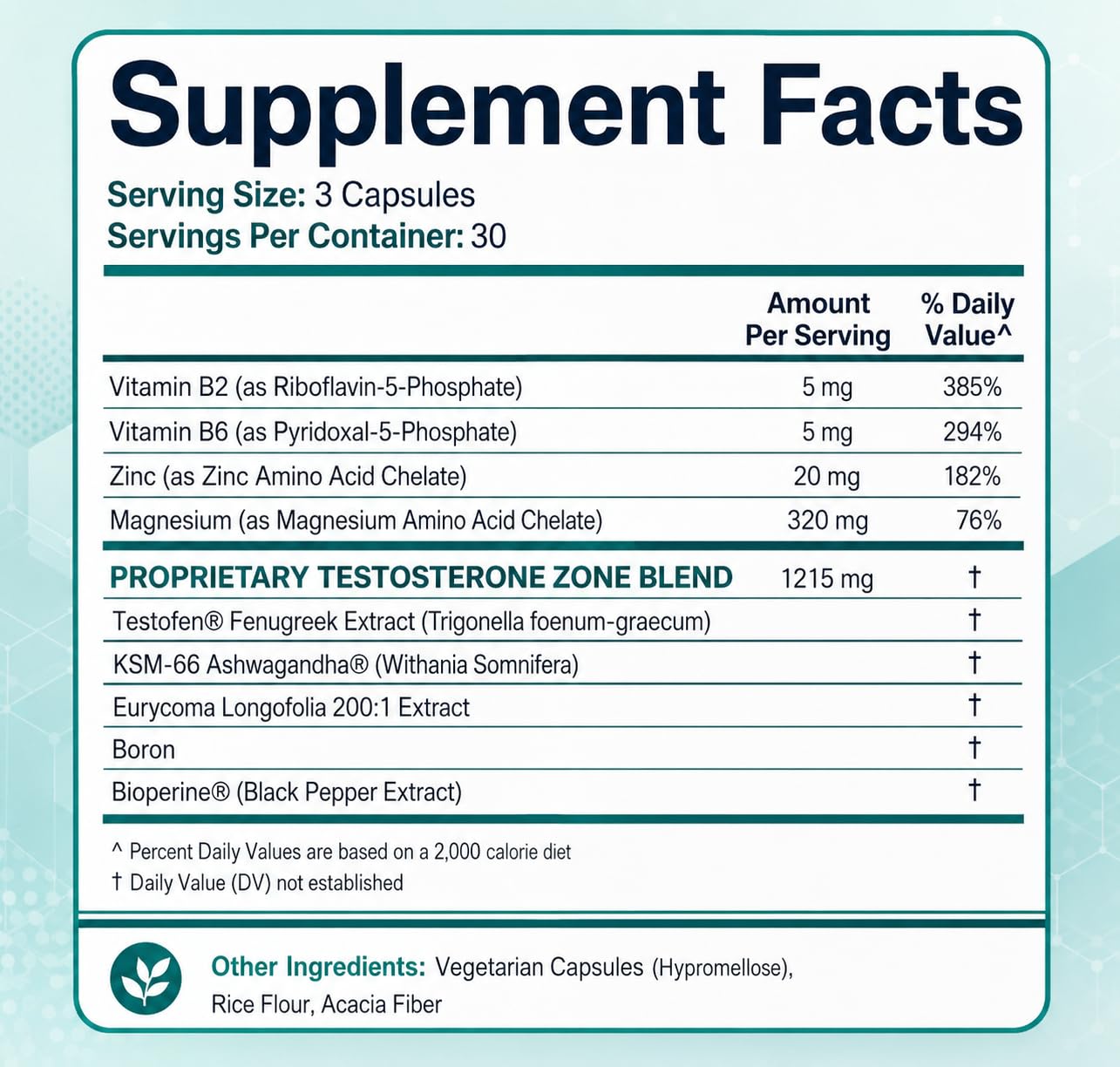 Divine Health Testosterone Zone Capsule 1 Count