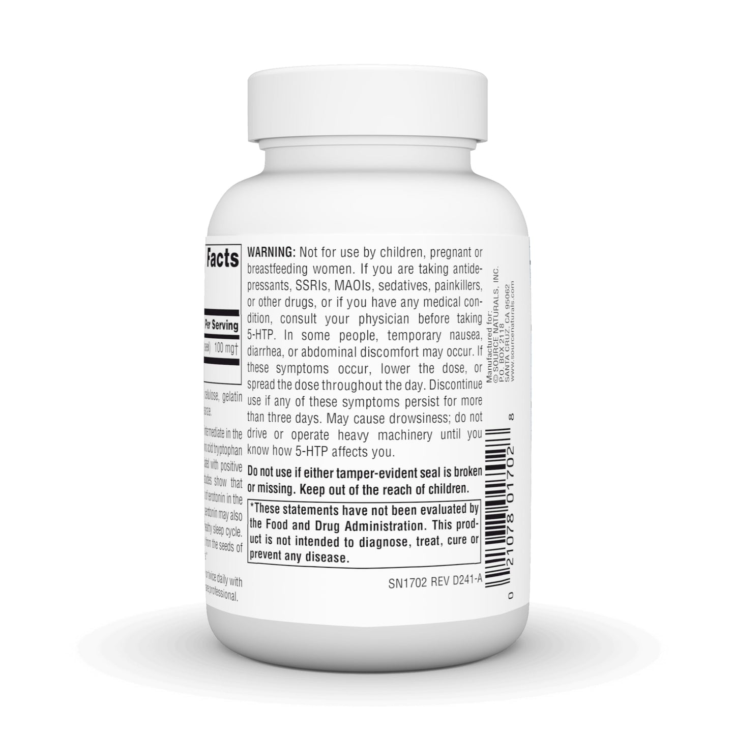 Source Naturals Serene Science 5-HTP - Balanced Mood 50 mg Capsules, 120 Count