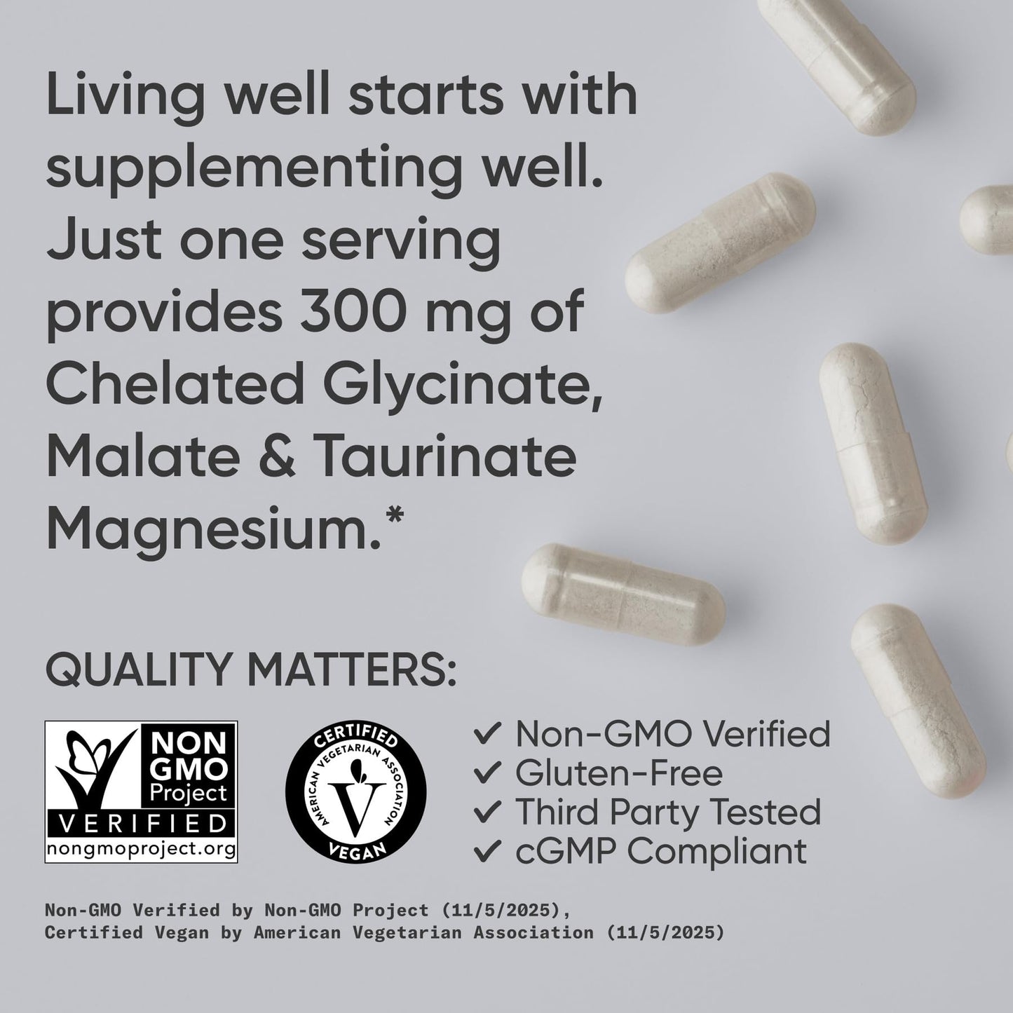 Sports Research Chelated Triple Magnesium Complex with Glycinate, Taurinate & Malate (Chelamax®) for Enhanced Bioavailability* Capsules 120