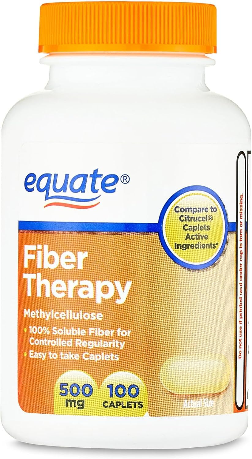 Generic Fiber Therapy Methylcellulose 500mg Caplets 100 Count