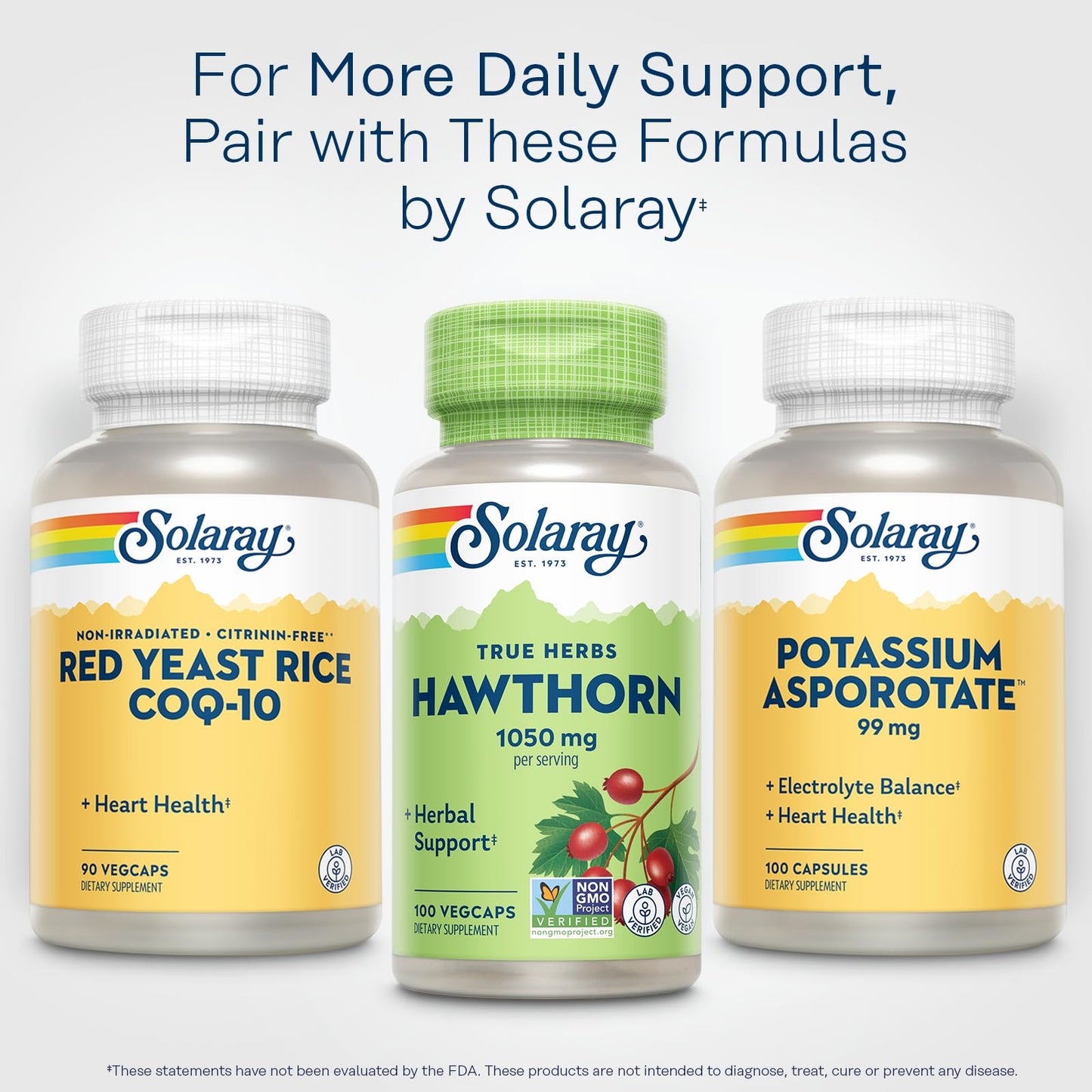 SOLARAY Hawthorn Berry 1050 mg Capsules 100 VegCaps