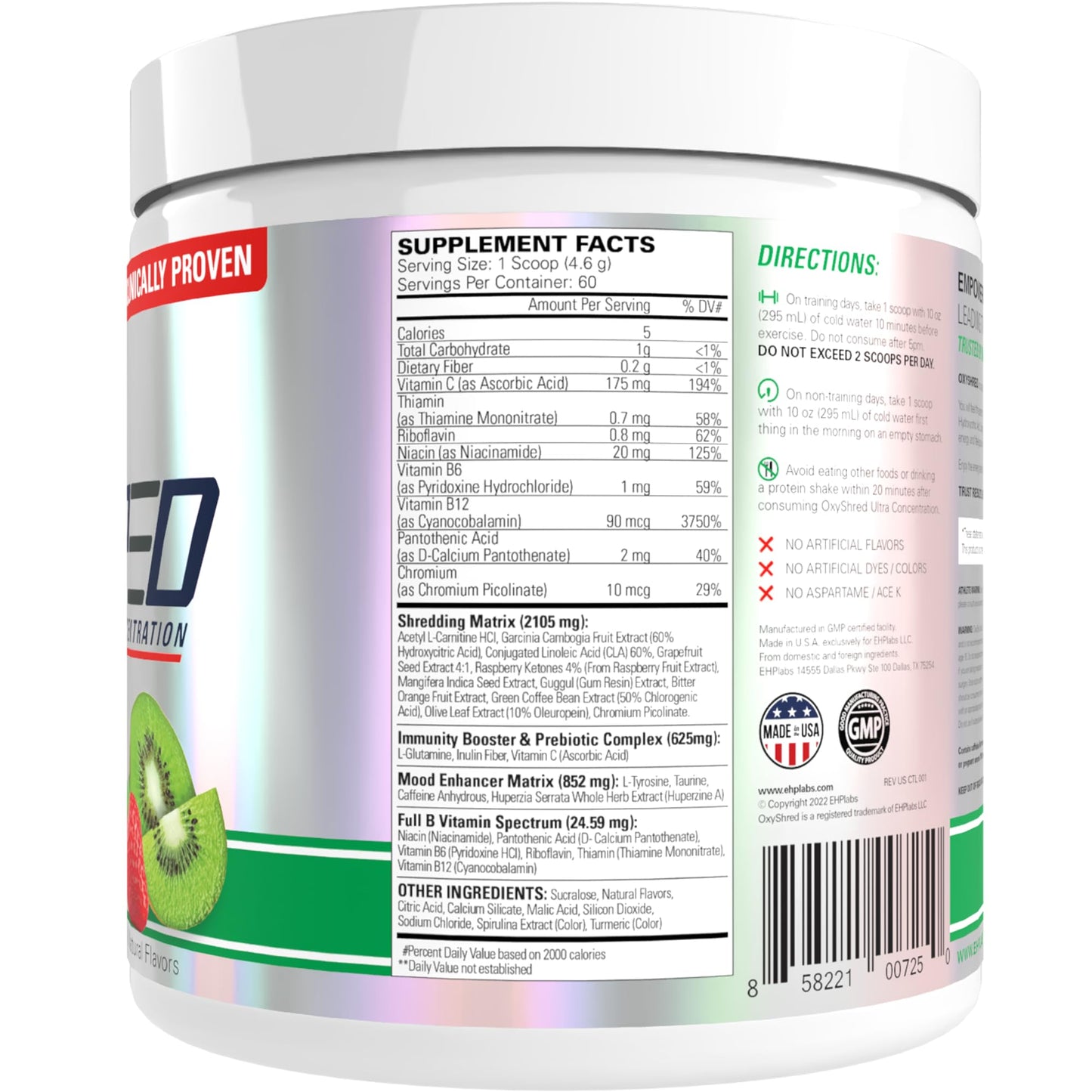 EHP Labs OxyShred Pre Workout Powder 8.9 Ounce