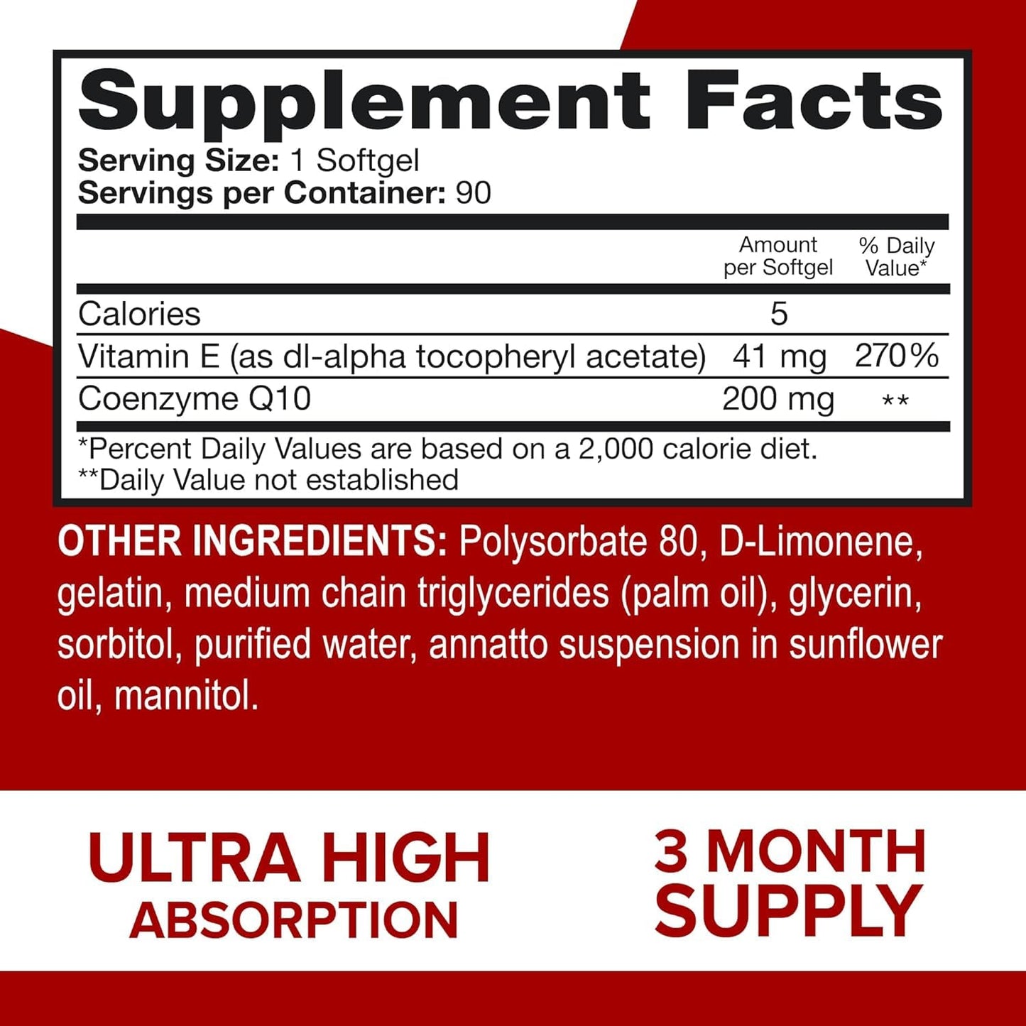 Qunol CoQ10 200mg Softgels, 90 Count
