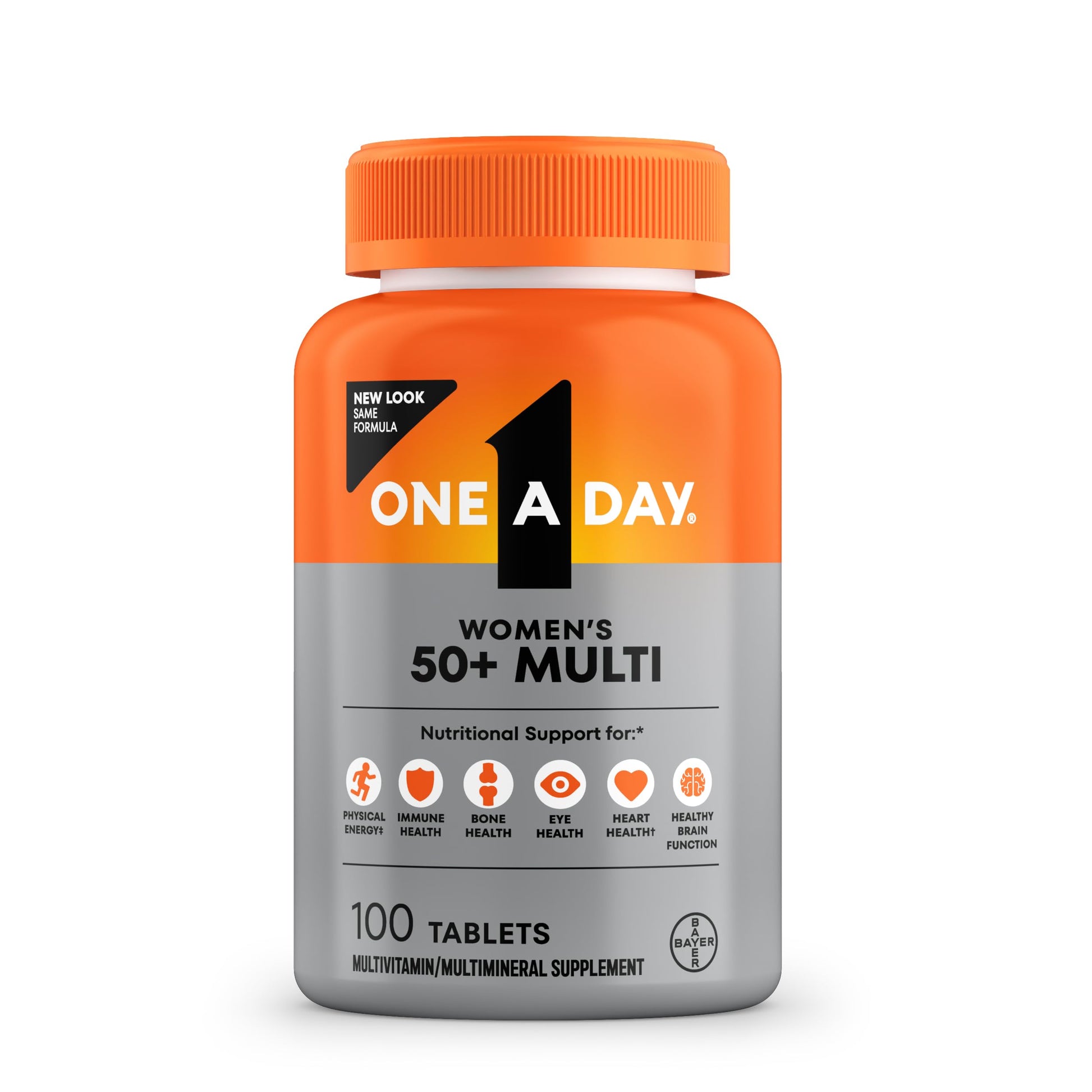 ONE A DAY Multivitamin for Women 50 and Over Tablets, 100 Count