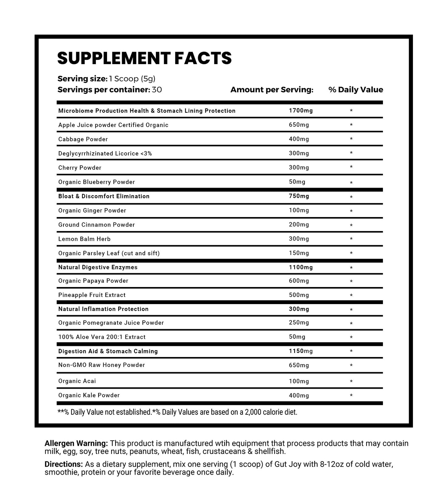 Nutritox Gut Joy Powder 6.35 Ounce