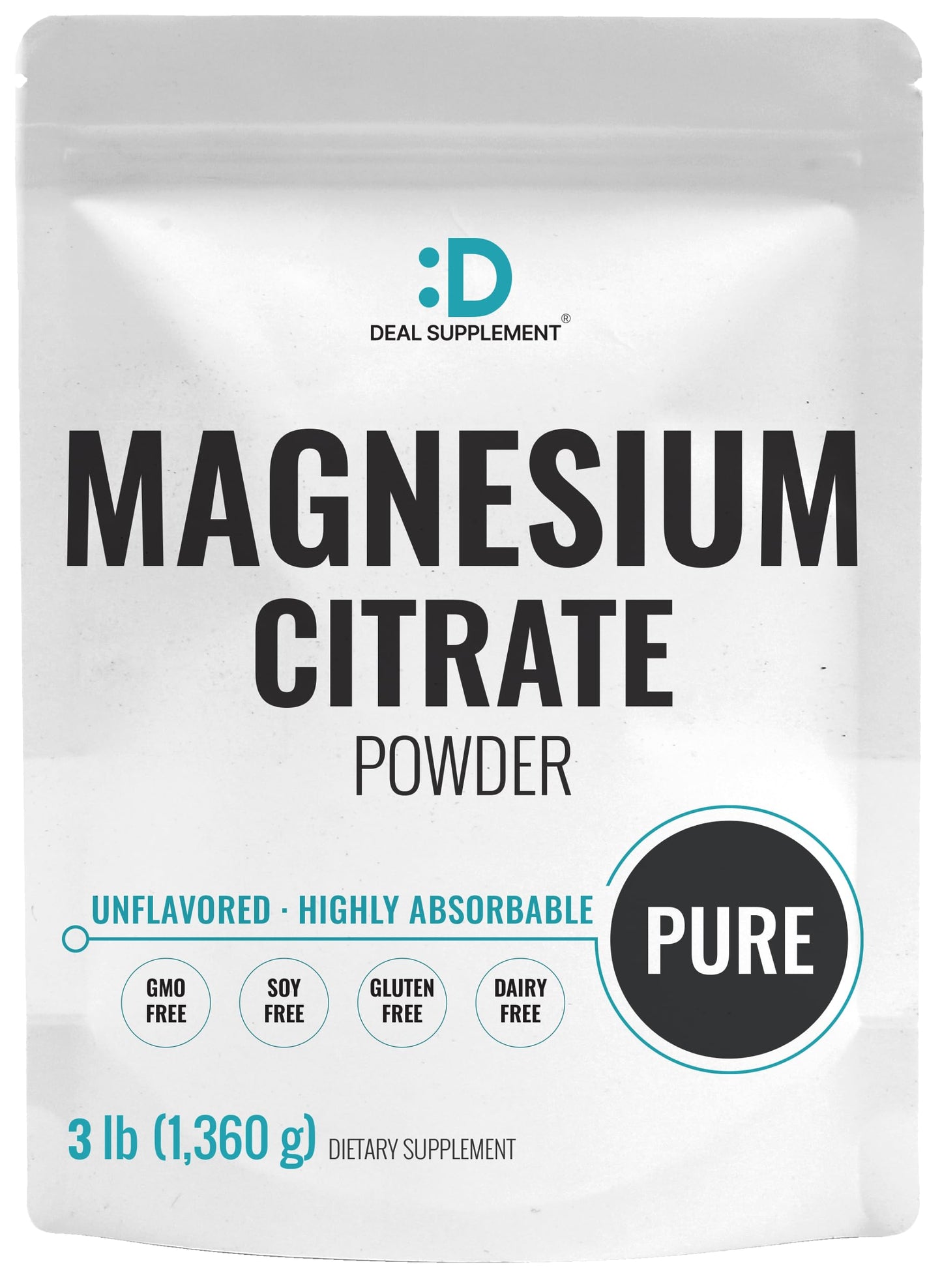 DEAL SUPPLEMENT Magnesium Citrate Powder 500mg, 48 oz