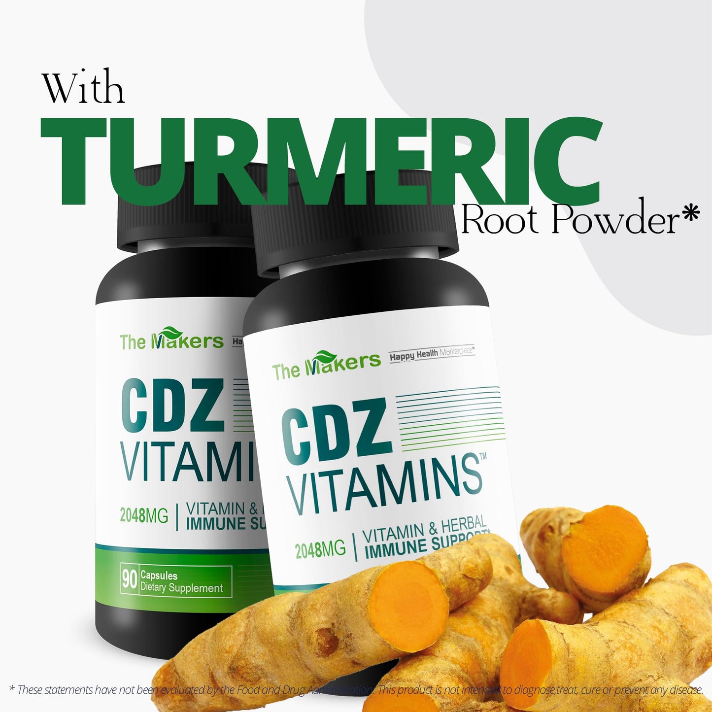 Happy Health Marketplace CDZ Vitamins Capsules 90 Count