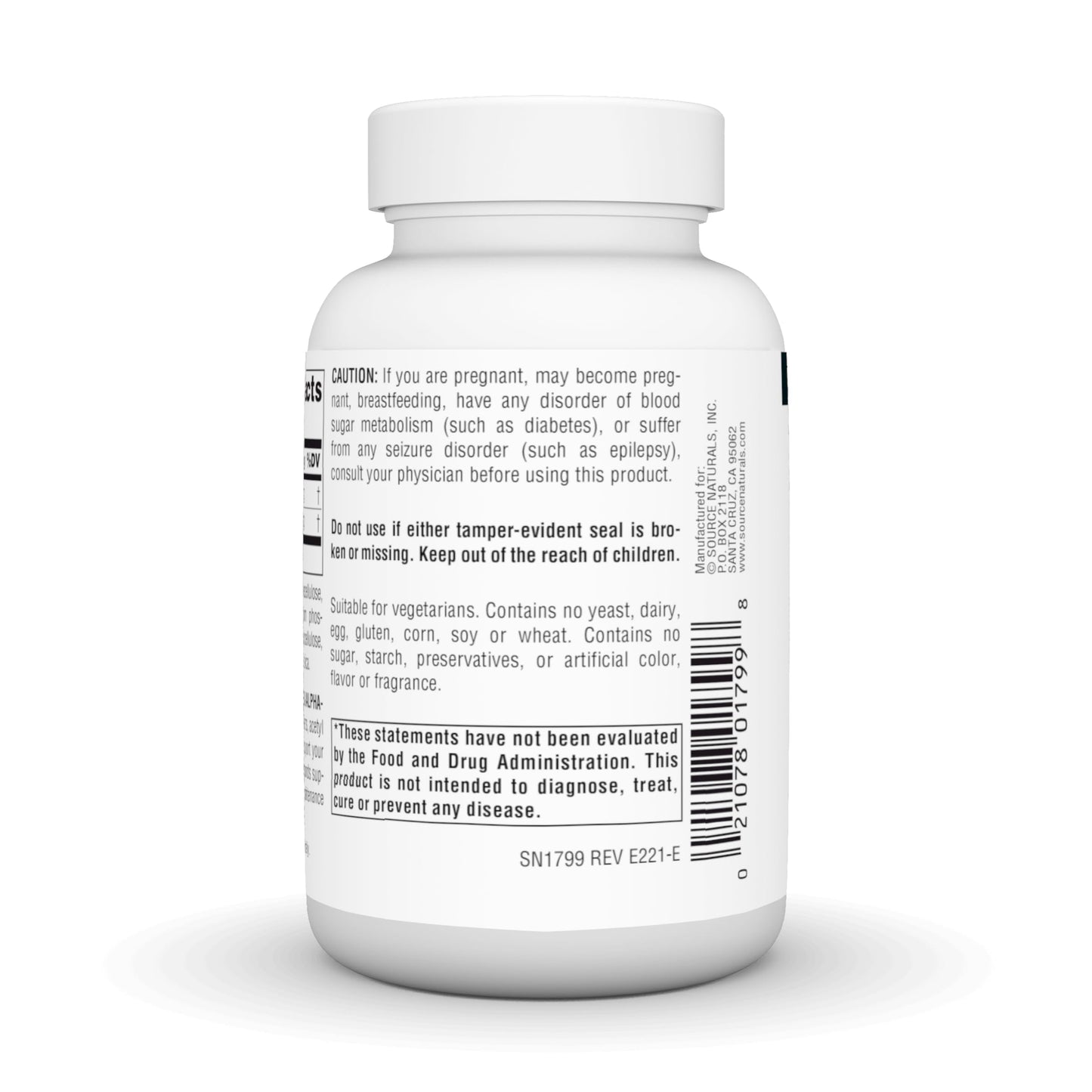 Source Naturals Acetyl L-Carnitine & Alpha-Lipoic Acid, for Cellular Vitality*, 650mg, 60 Tablets