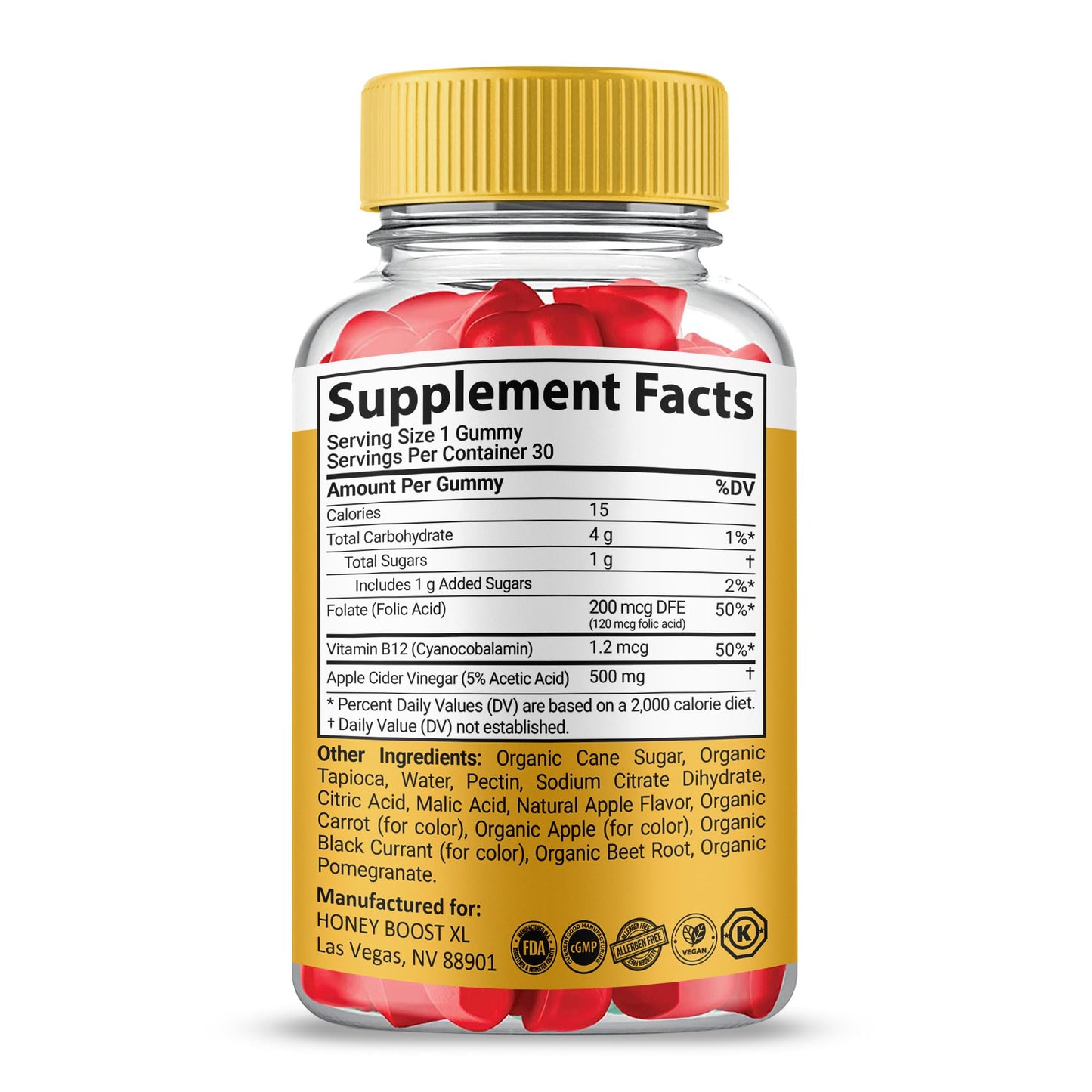 Shark Labs Honey Boost XL Gummies 30 Count