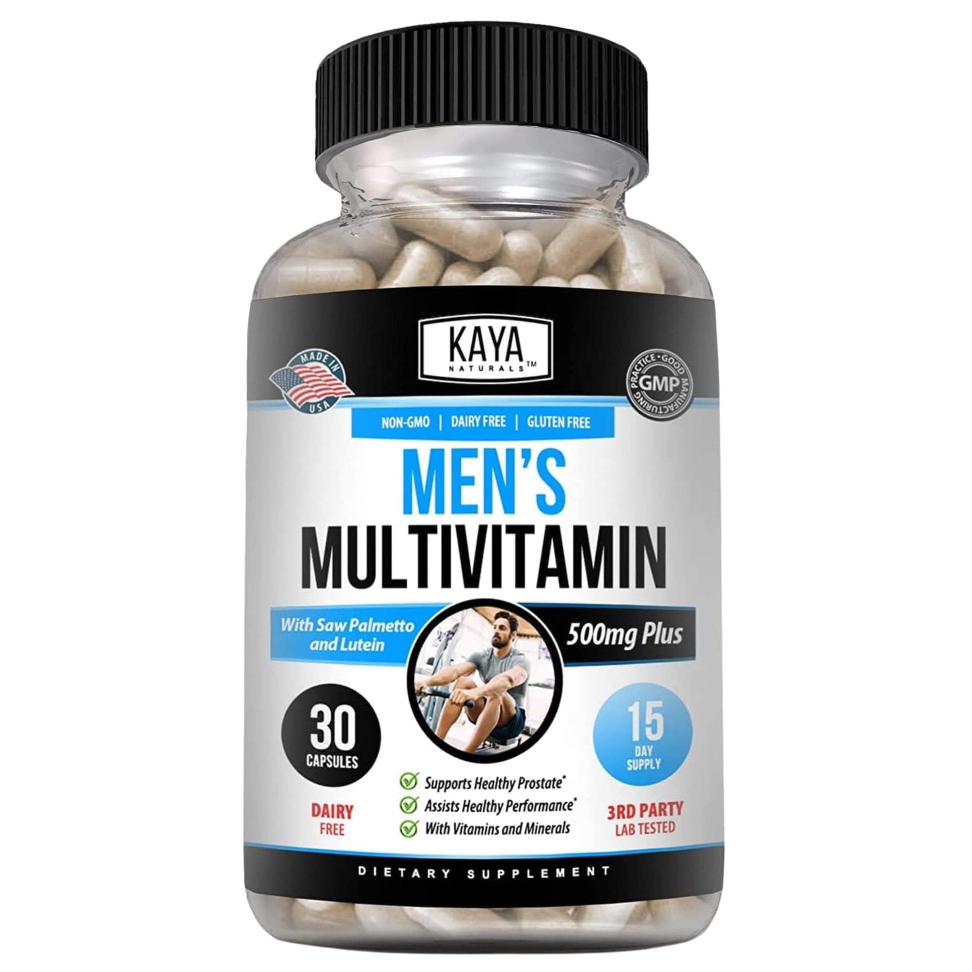 Kaya Naturals Multivitamin for Men - Men's Prostate Multivitamin Capsule, 30 Count