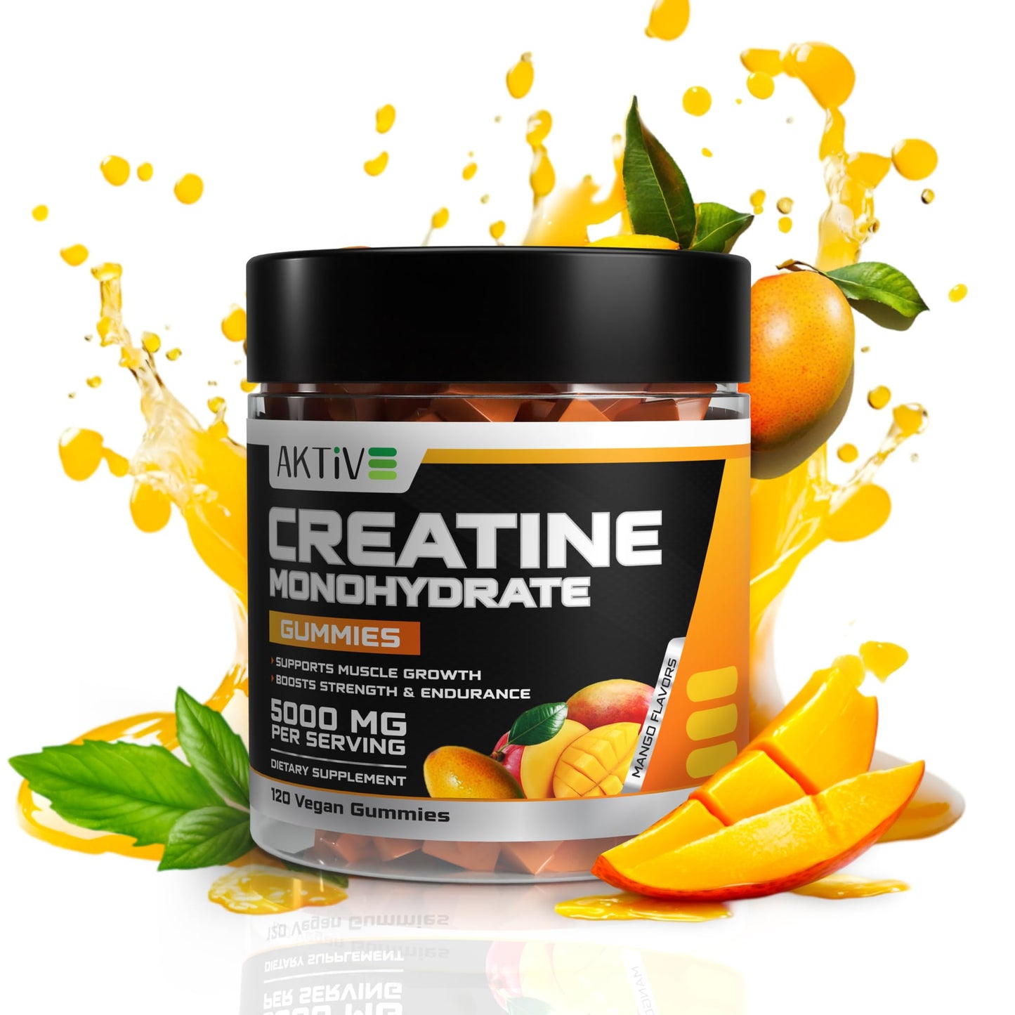 Aktive Supplements Creatine Monohydrate Gummies 120 Count