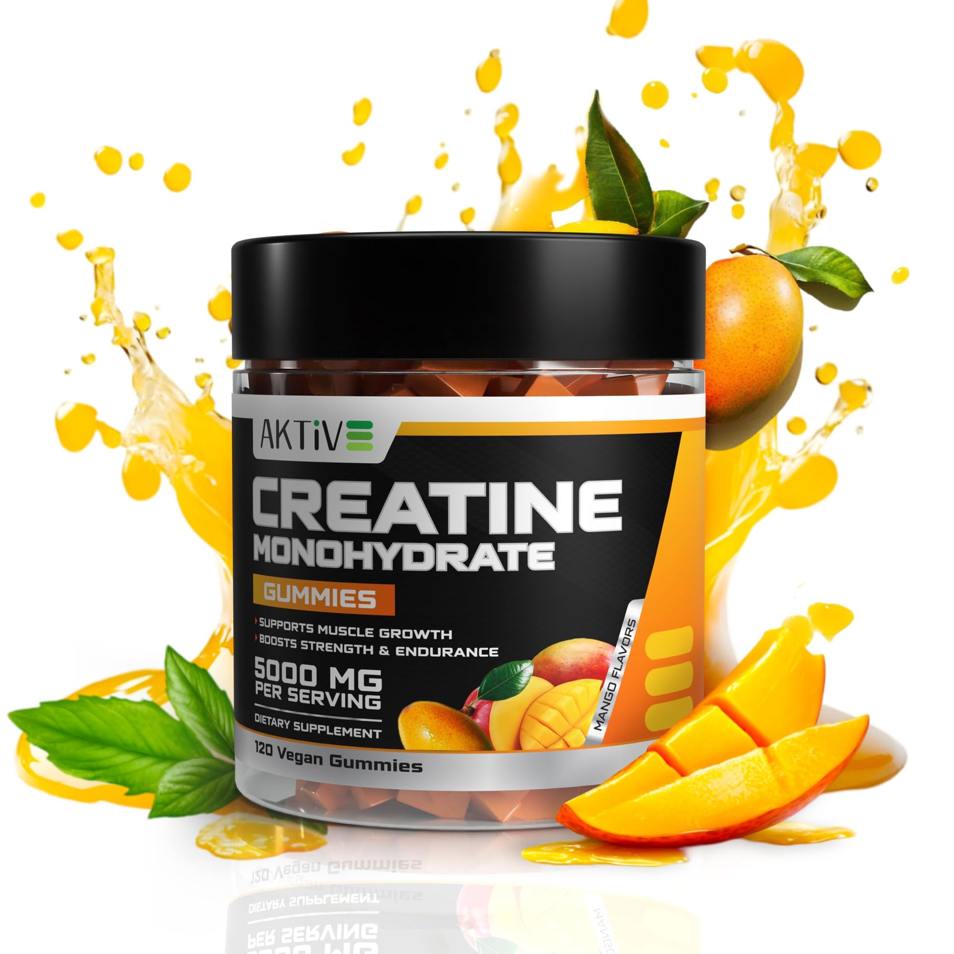 Aktive Supplements Creatine Monohydrate Gummies 120 Count