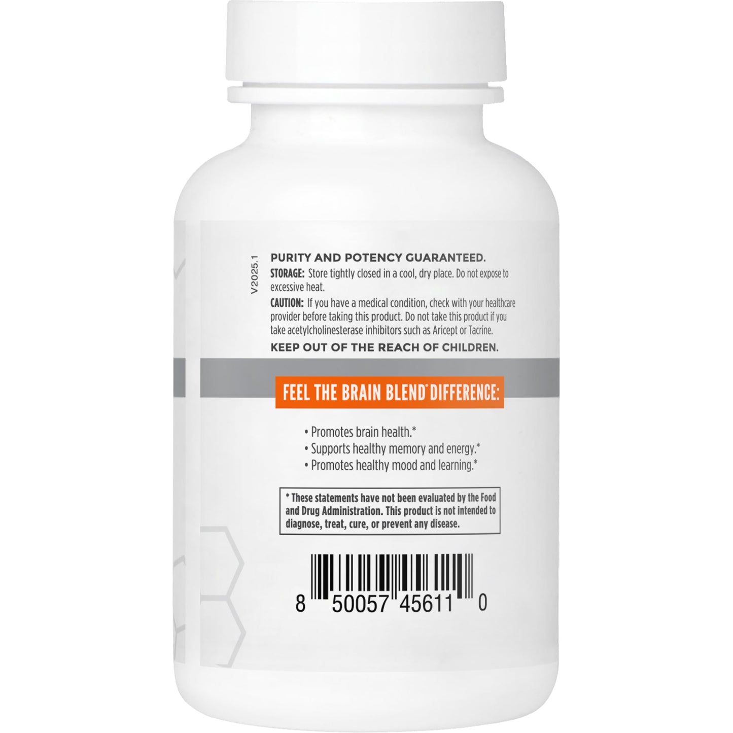 NBI Brain Blend for Memory, Focus, Concentration, Cognitive Function for Men & Women Capsules 120