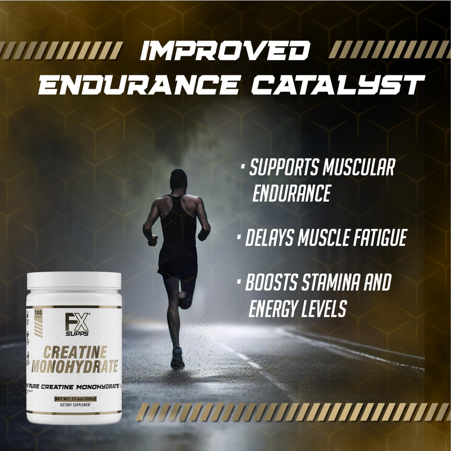 FXSUPPS Creatine Monohydrate Powder 100