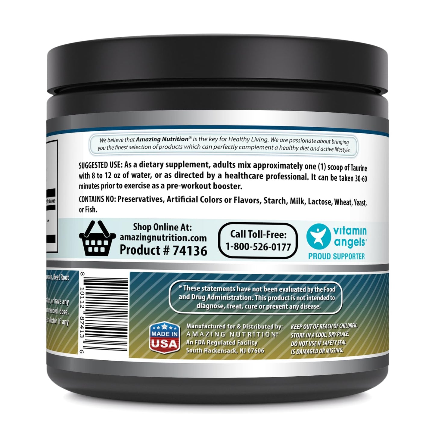 Amazing Nutrition Taurine Powder 17.6 oz