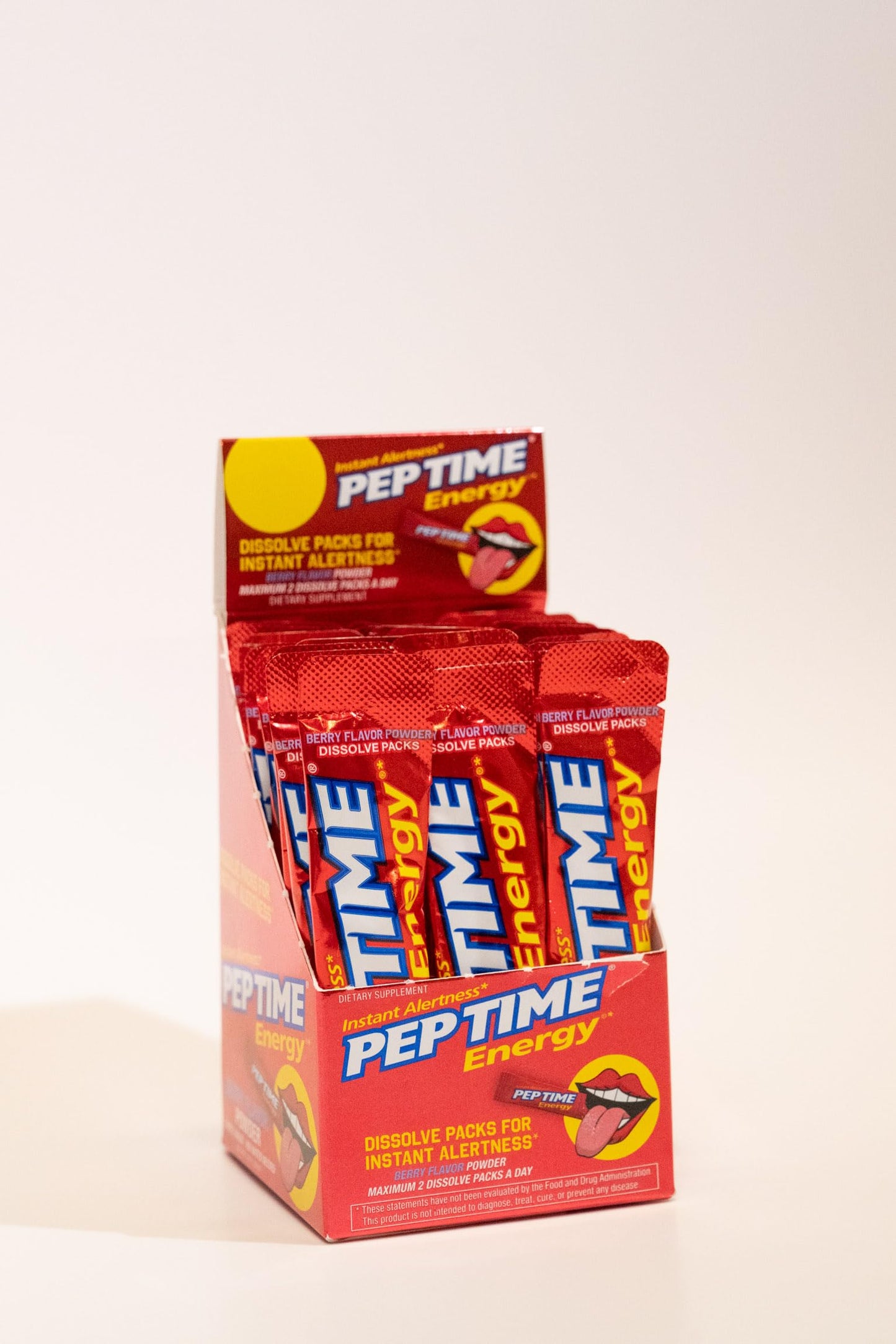 PEPTIME Energy Berry Flavor Powder 12 Dissolve Packs