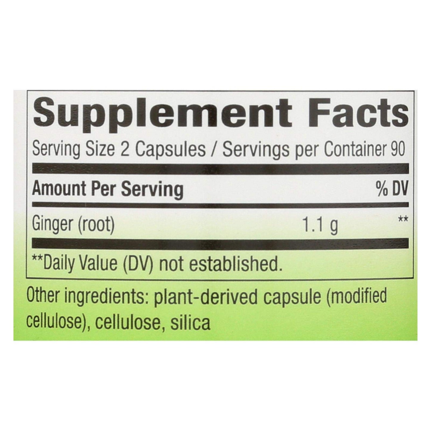 Nature's Way Ginger Root 550 Milligrams Capsule 180 Count