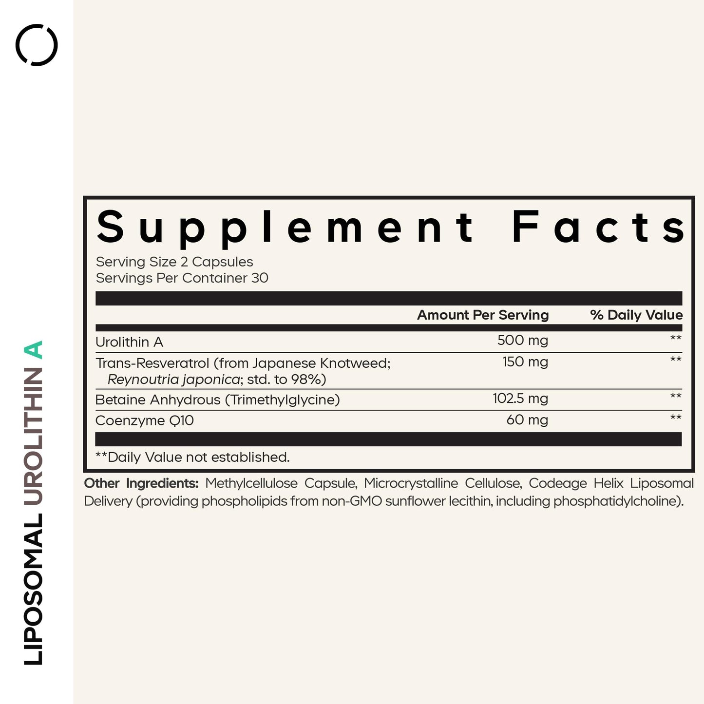 Codeage Liposomal Urolithin A Supplement Capsules 60 Count