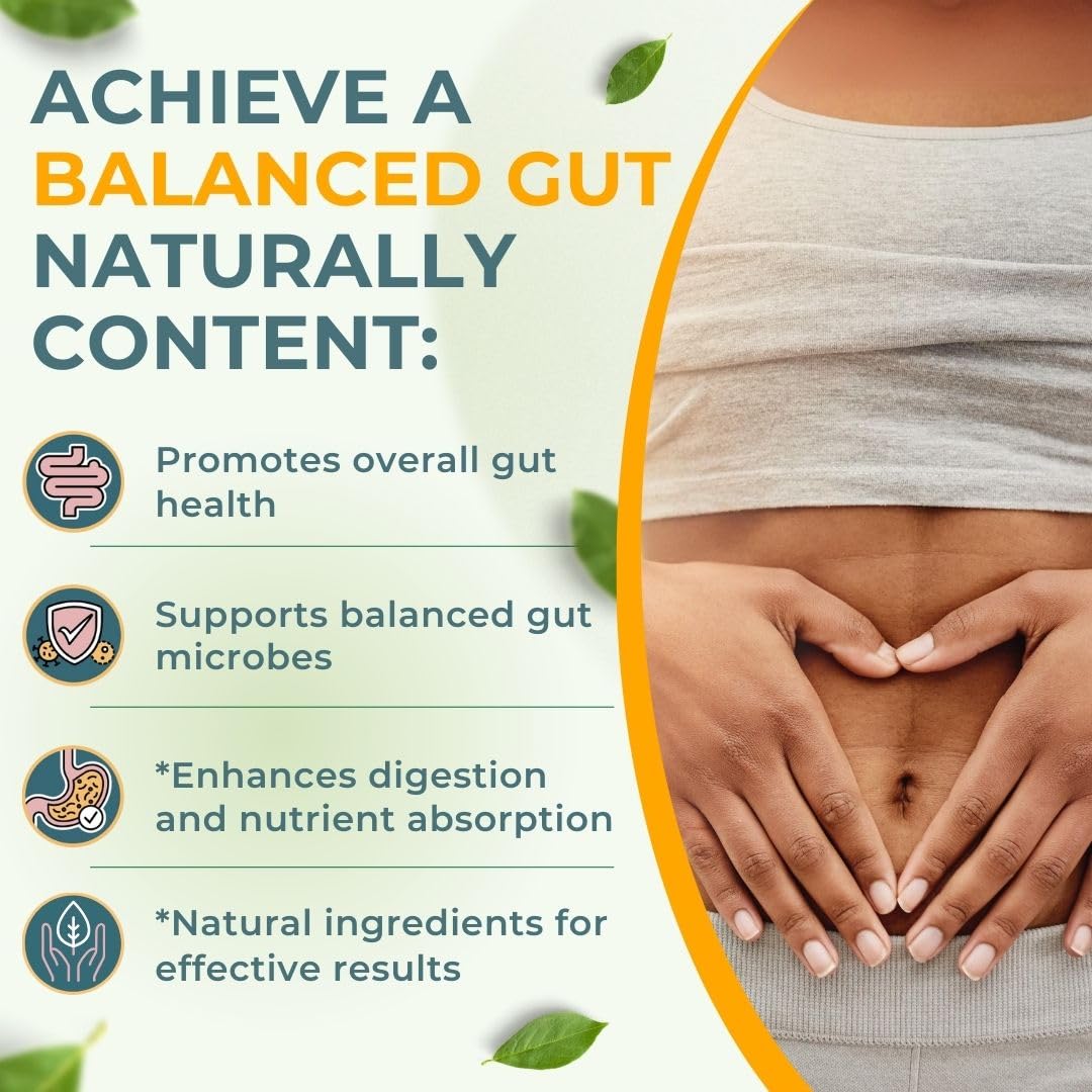 VITAL NUTRITIVE Vital Gut Health 4in1 Formula with Apple Cider Vinegar, Prebiotics & Probiotics, Digestive Enzymes 120 Capsules