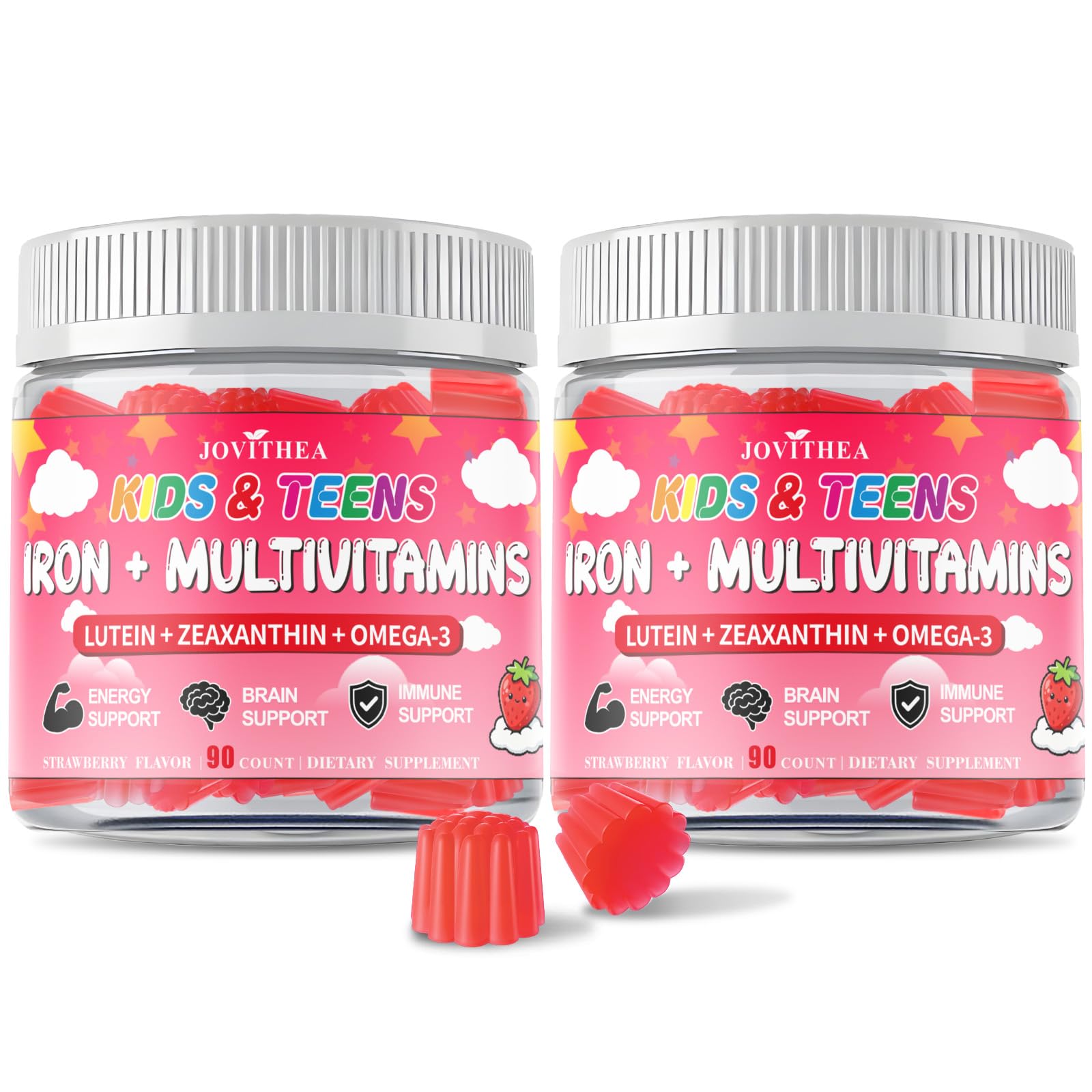 JOVITHEA Iron Gummies for Kids 180 Count