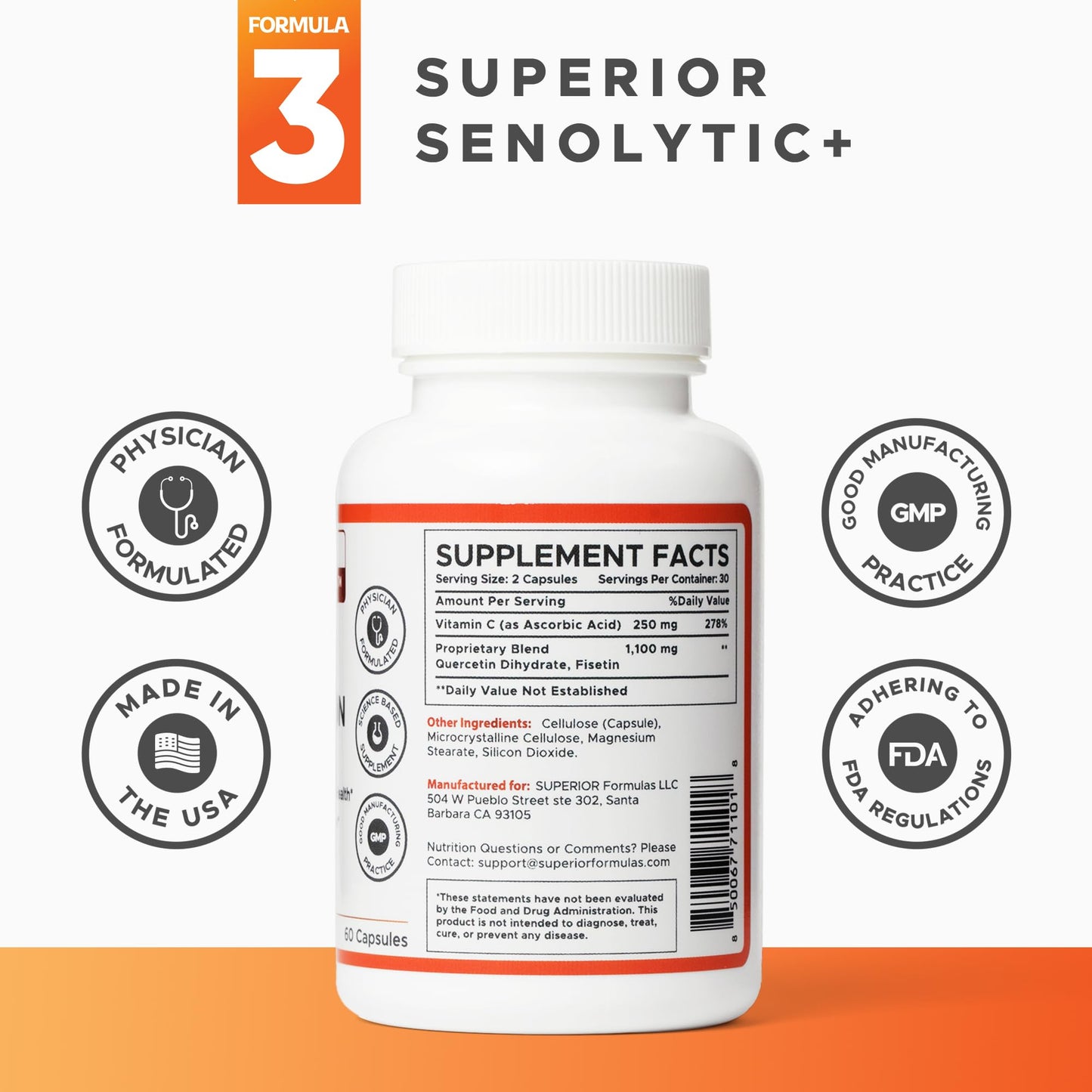 Superior Formulas LLC Senolytic+ Capsules 60