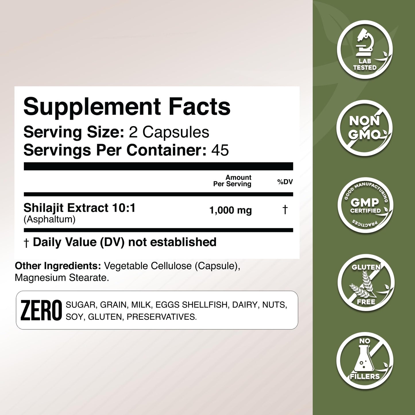 GADE NUTRITION Pure Shilajit Capsules 90 Count