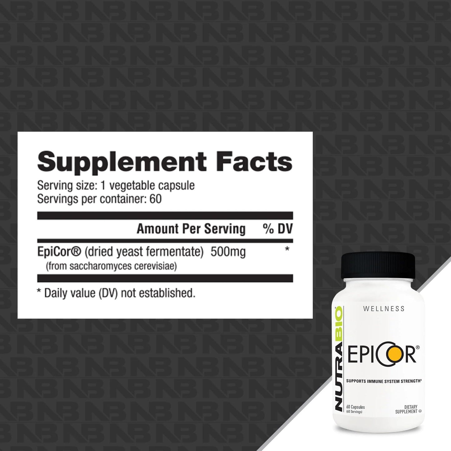 NutraBio Epicor Multi Vitamin Capsule, 60 Count