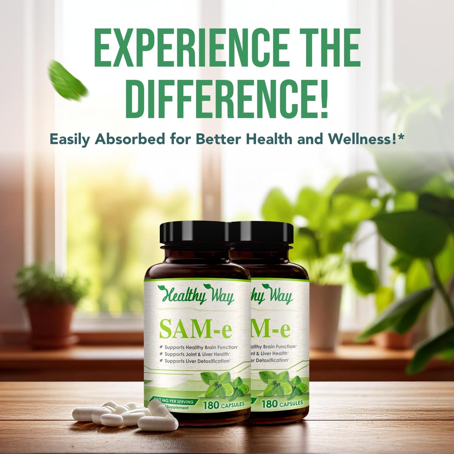 HealthyWayRx 500mg SAM-e Supplement Capsule 360 Capsules