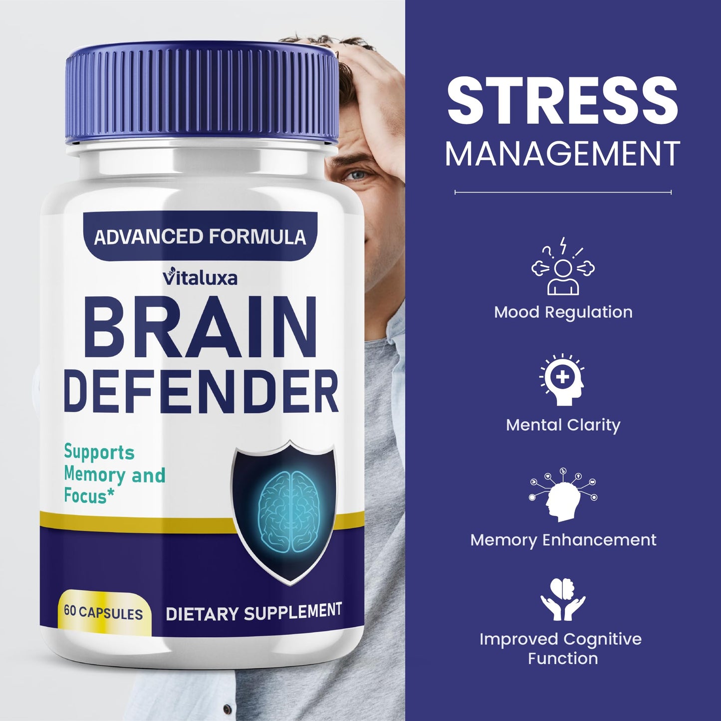 Vitaluxa Brain Defender Capsules 180 Count