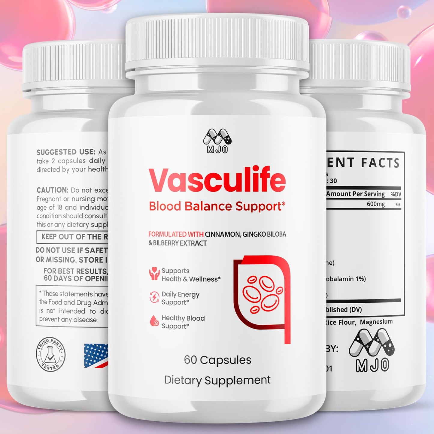 MJO Vasculife Capsules, 300 Capsules