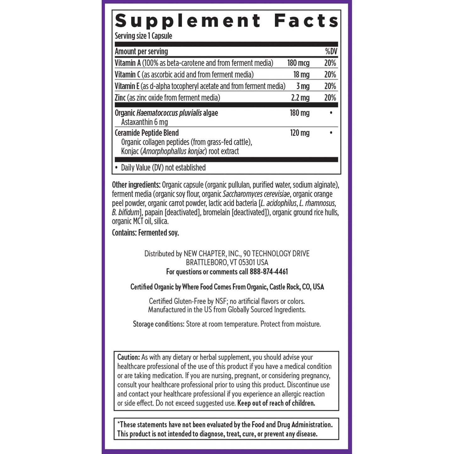 New Chapter Daily Skin Renewal Supplement Capsules 30