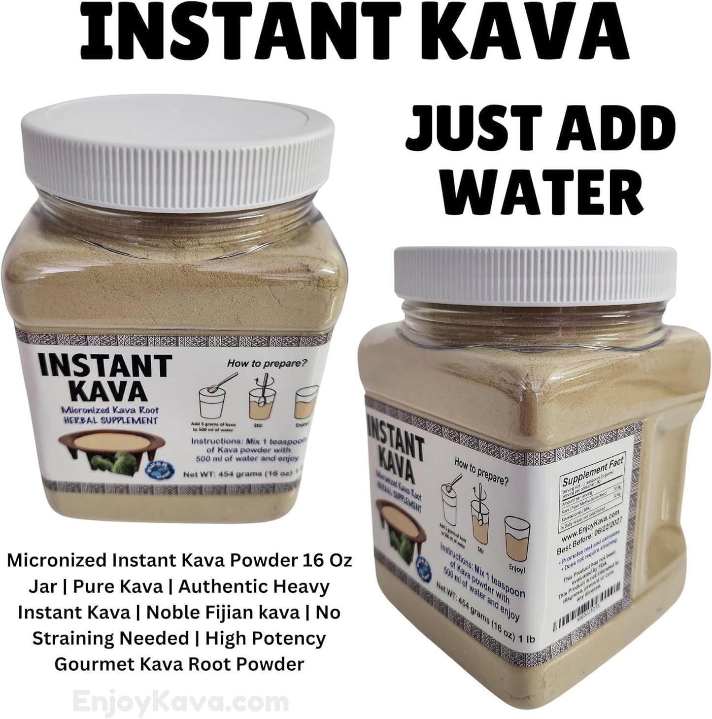 Enjoy Kava KAVA On The Go Instant Kava Powder, 16 oz