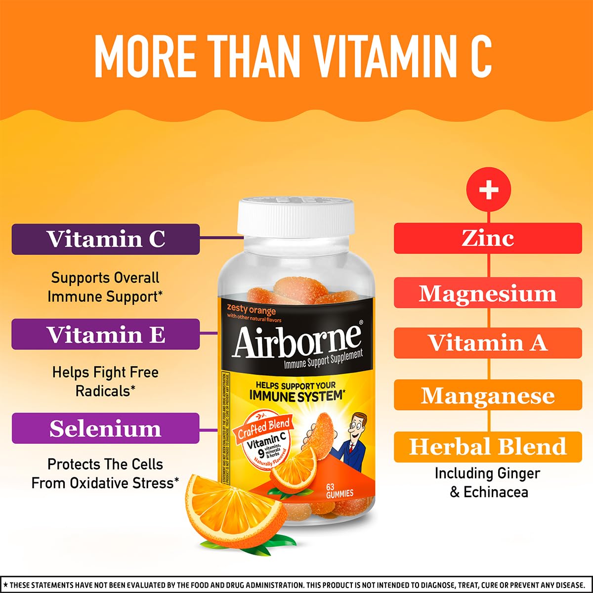 Airborne Immune Support Gummies, 252 Count
