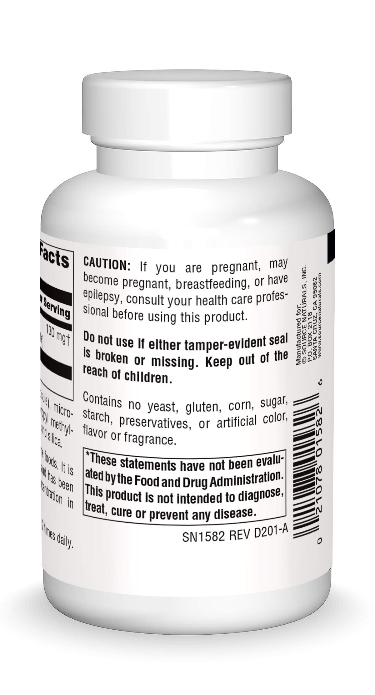 Source Naturals DMAE Dimethylaminoethanol Bitartrate Supports Mental Concentration 351mg Capsules, 100 Count