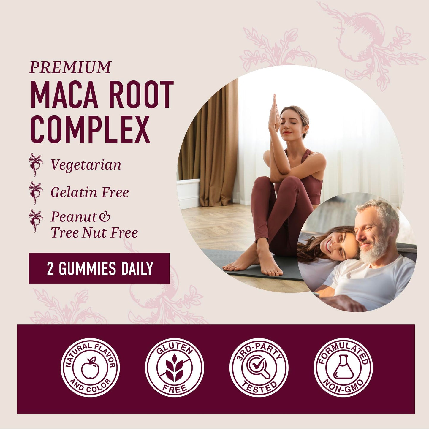 SMNutrition Maca Root Gummies Gummy 60 Count